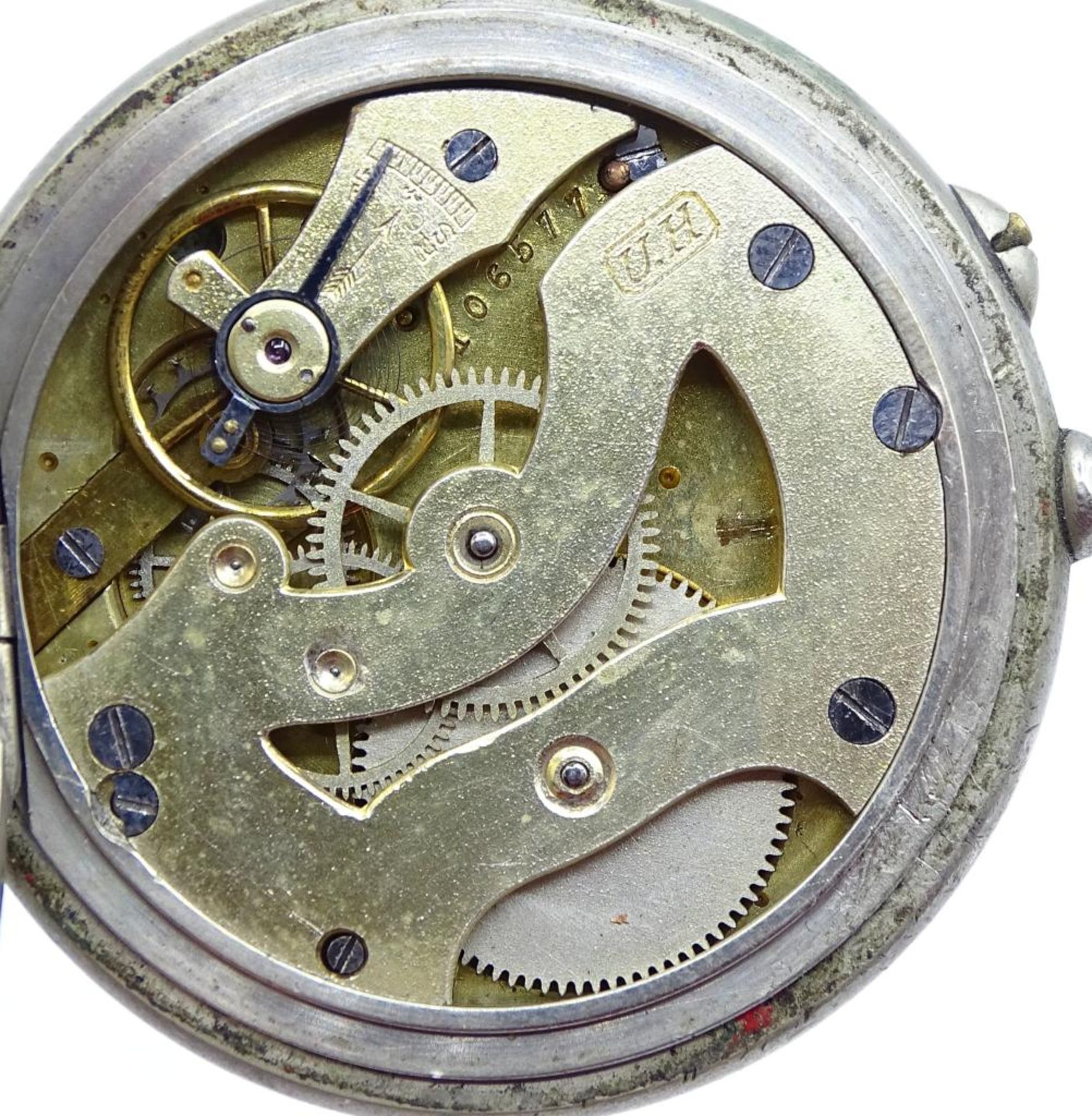 HTU "U.H.-Union Horlogére",handaufzug,Werk steht,Knauf fest,Ziff.Blatt beschädigt,Metallgehäuse,d- - Image 4 of 4