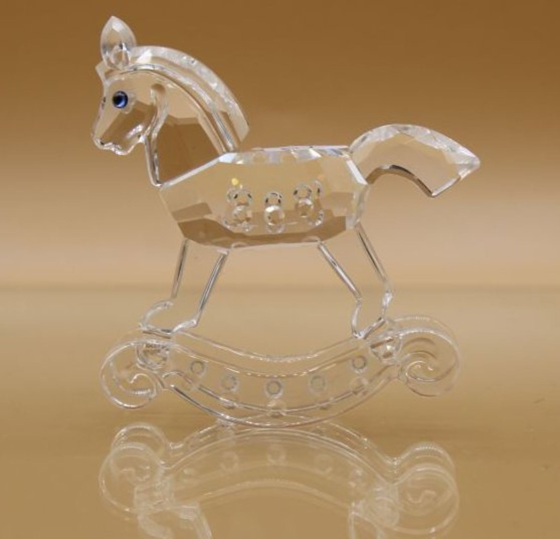 Schaukelpferd, Swarovski, H-6,5cm. - Bild 4 aus 4