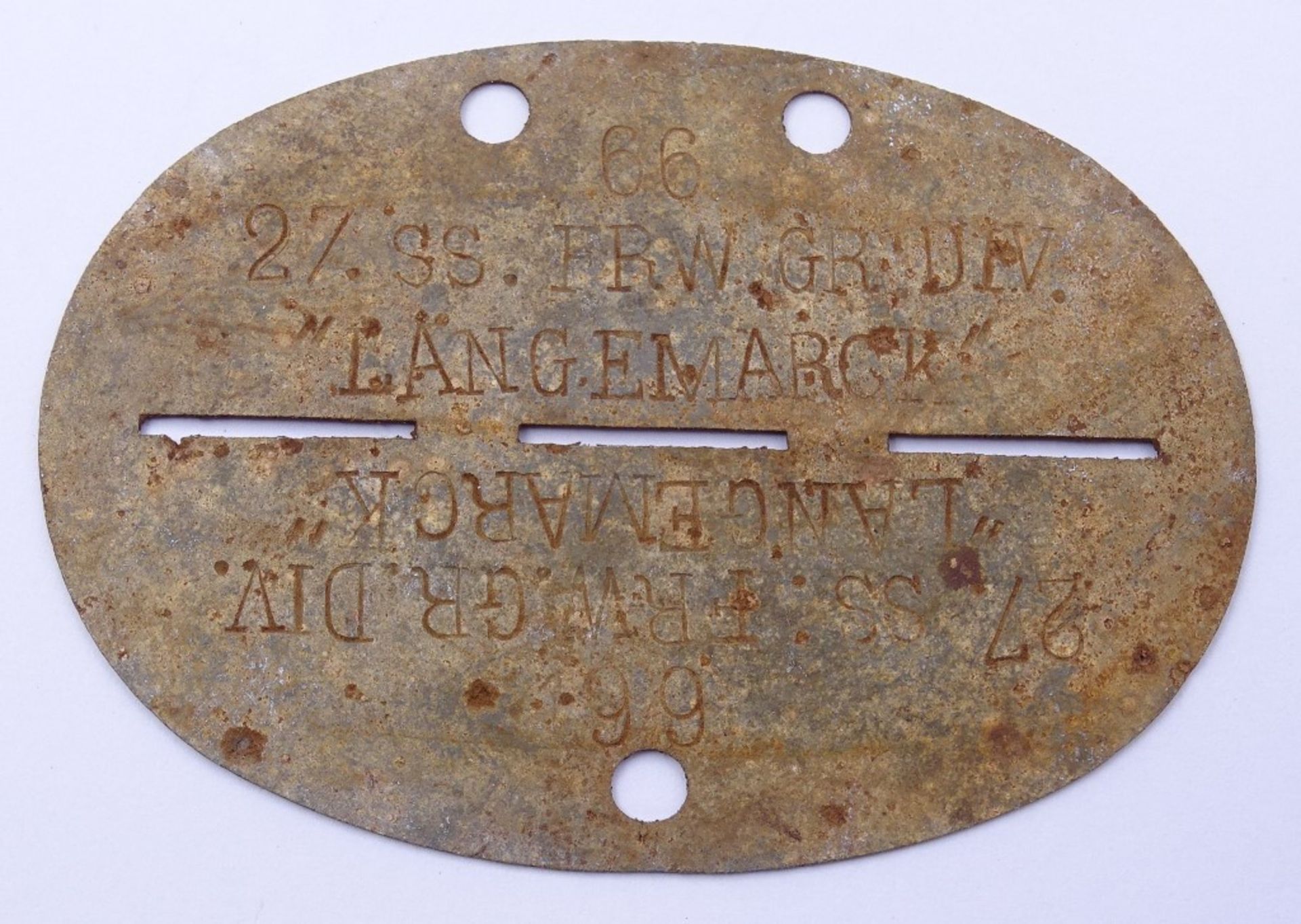 Erkennungsmarke SS Langemarck