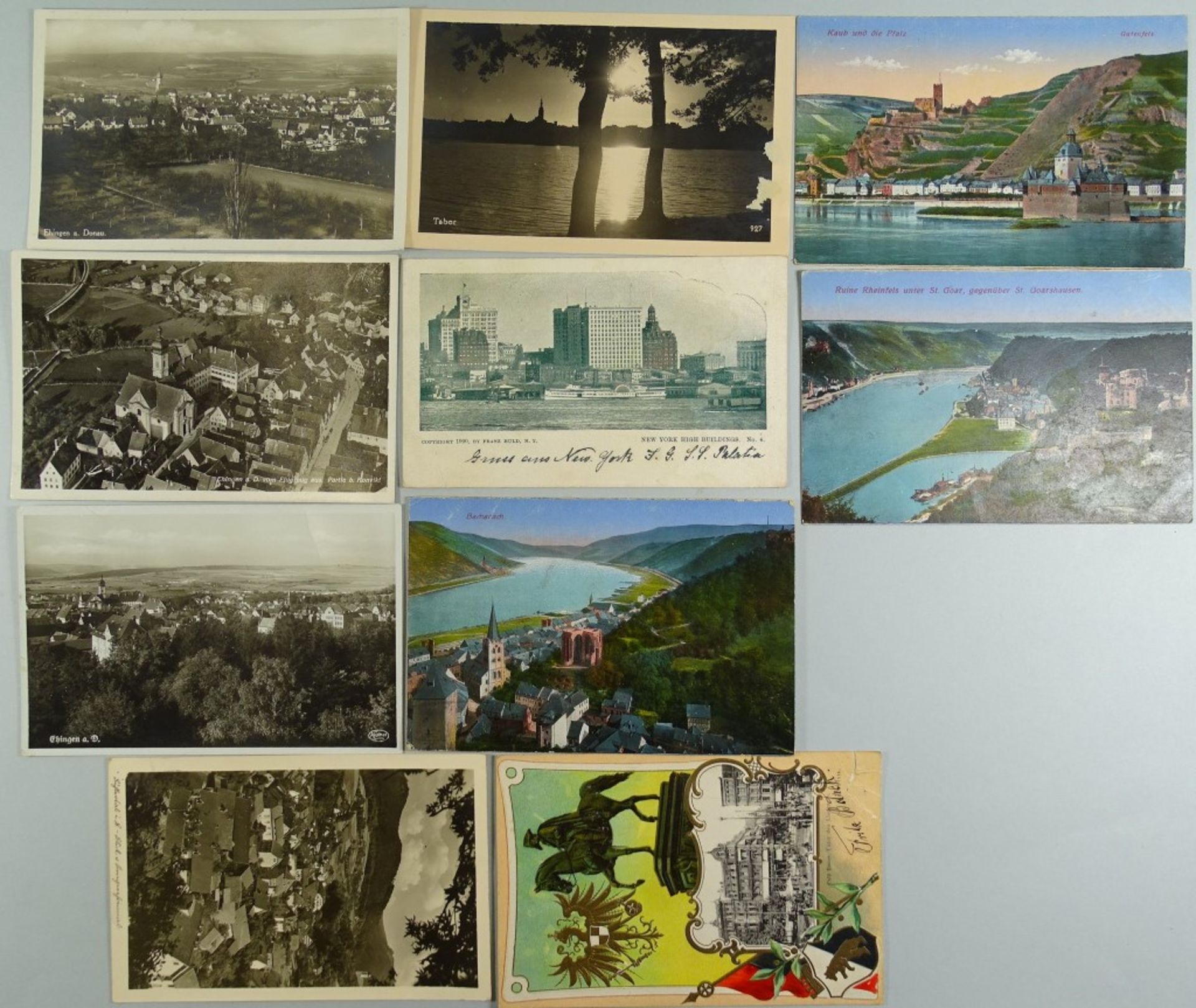 Konvolut Postkarten mit Stadtansichten,alle gelaufen,auch Feldpostkarten bei