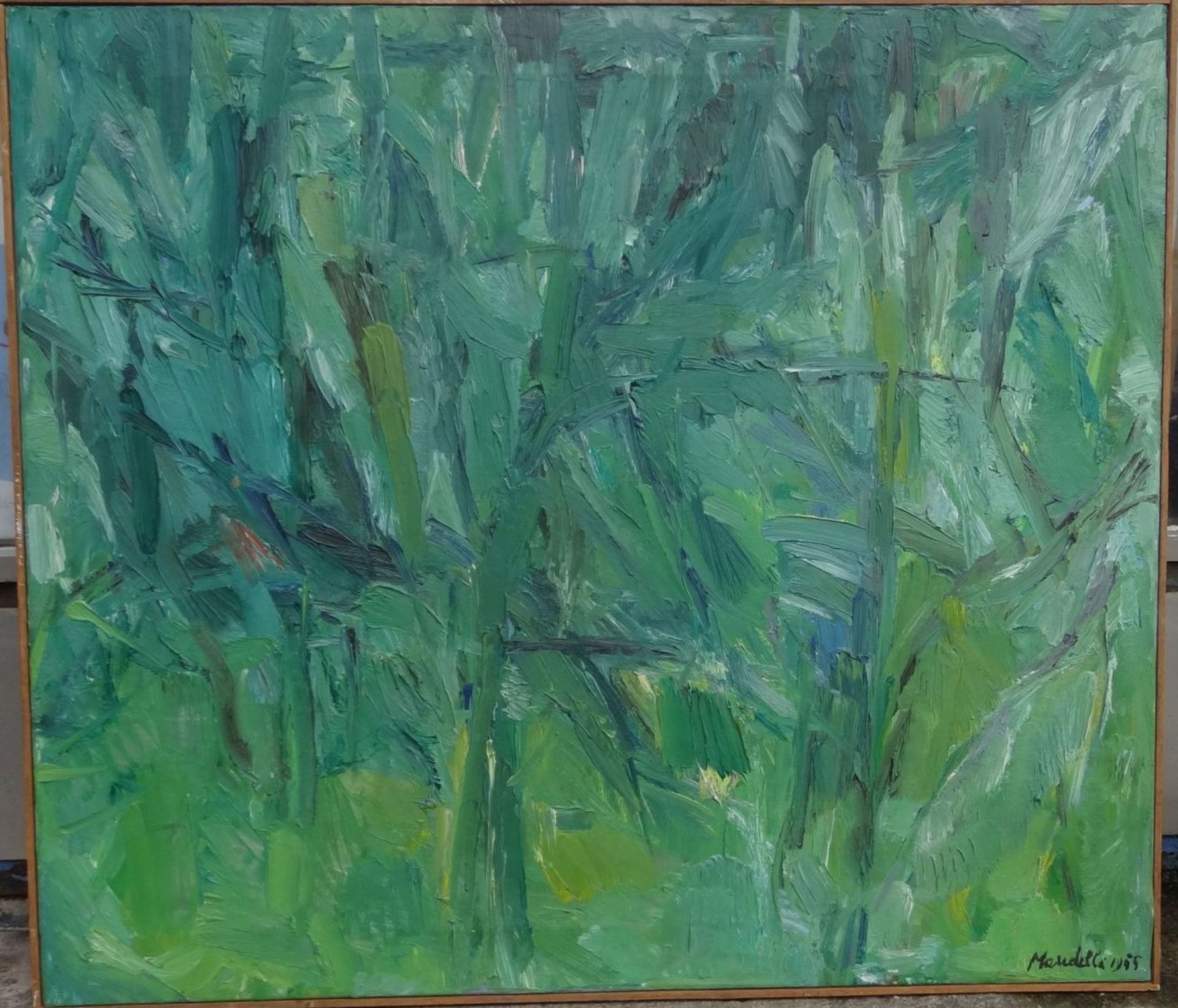 Pompilio MANDELLI (1912-2006), 1955 "Paesaggio verde", Öl/Leinen, 77x88 cm, anbei PP- Buch über - Bild 2 aus 10