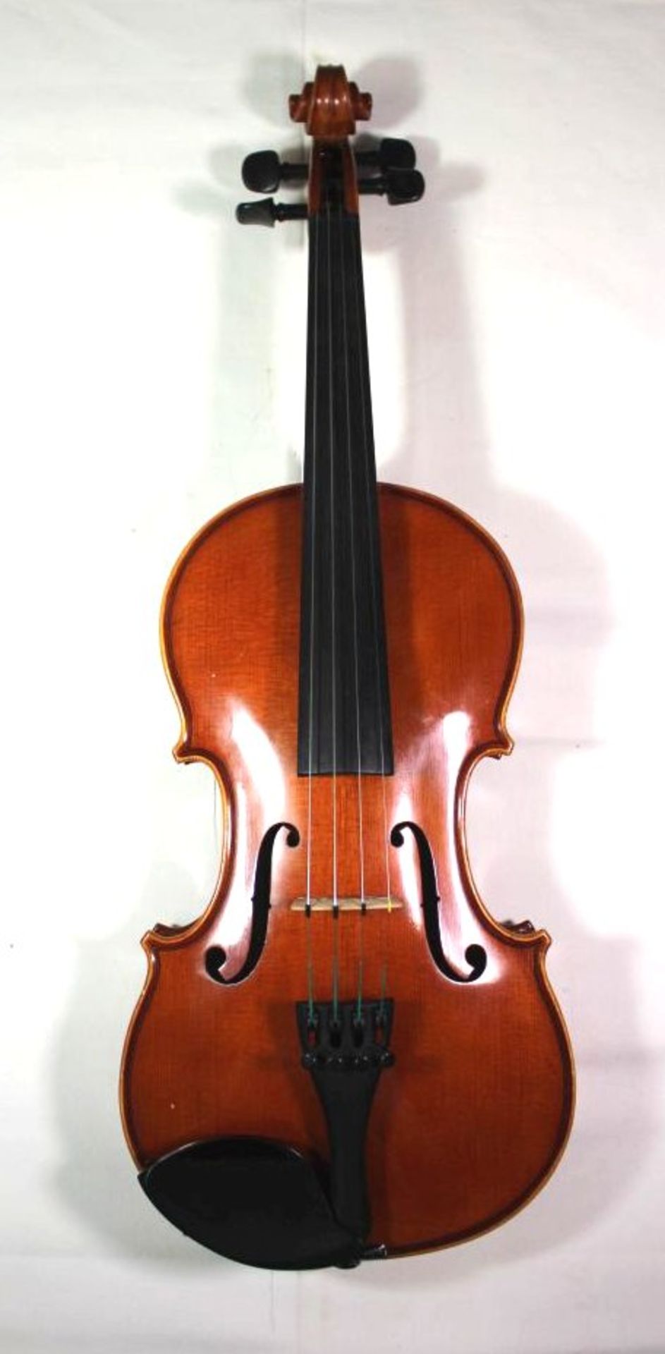 Geige, innen Klebeetikett "Intrumentenbau Mittenwald -Adorf", guter Zustand, anbei Bogen, L-57cm, in - Bild 2 aus 9