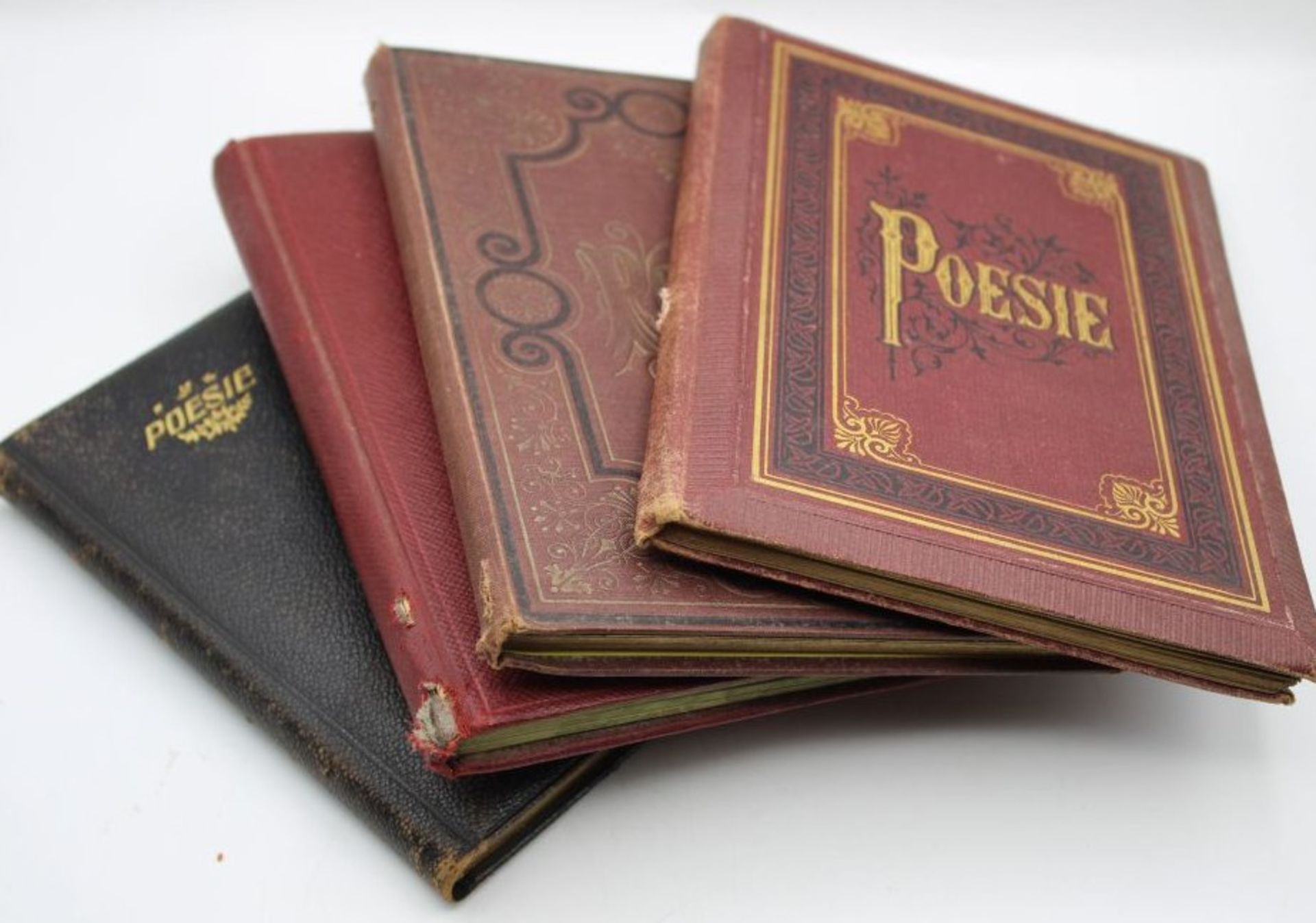 4x div. Poesie-Alben, ab ca. 1880- 1928.