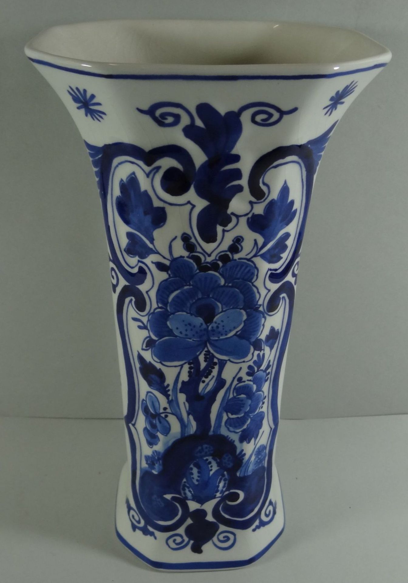 Vase "Delft" Blaumalerei, H-23 cm