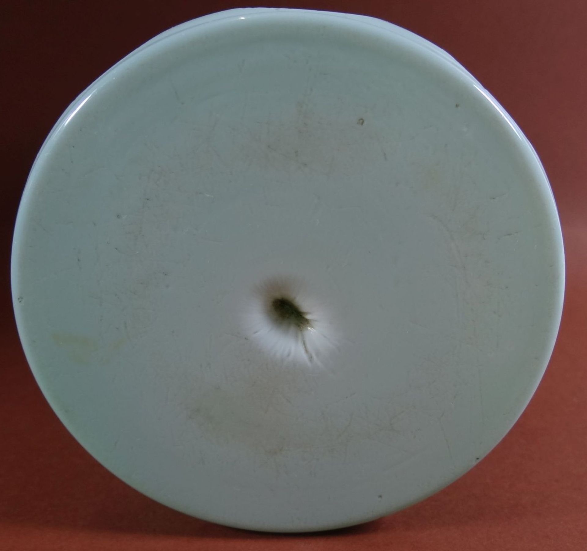 Überfang Fussbecher bzw. Vase, Blumenmalerei, H-12 cm, D-8 c - Bild 7 aus 7