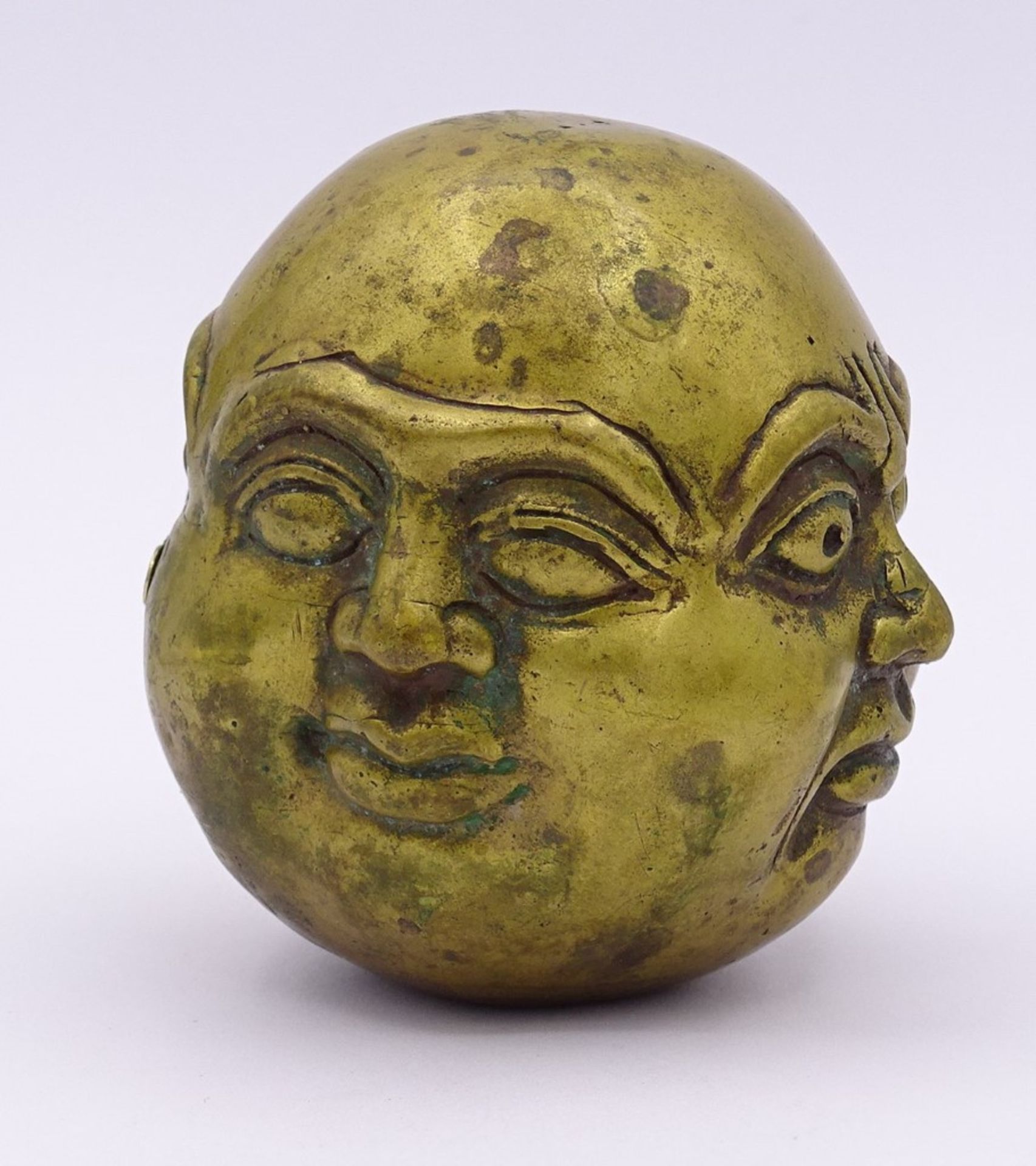 Bronze Buddha Kopf mit 4 Gesichtern,H-7,5cm, - Bild 2 aus 4