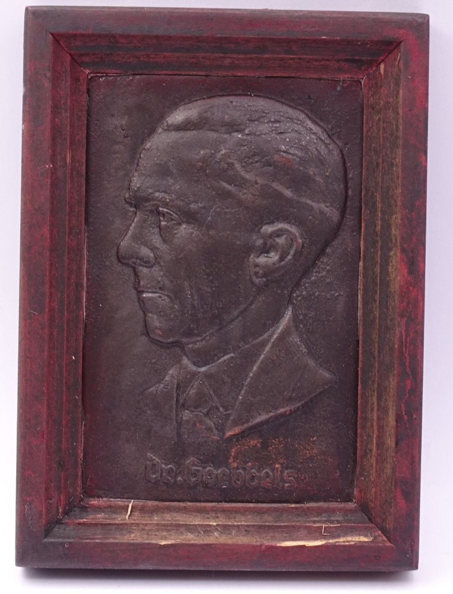 Seltene Plakette von Dr.Goebbels,RG 16,5x12cm