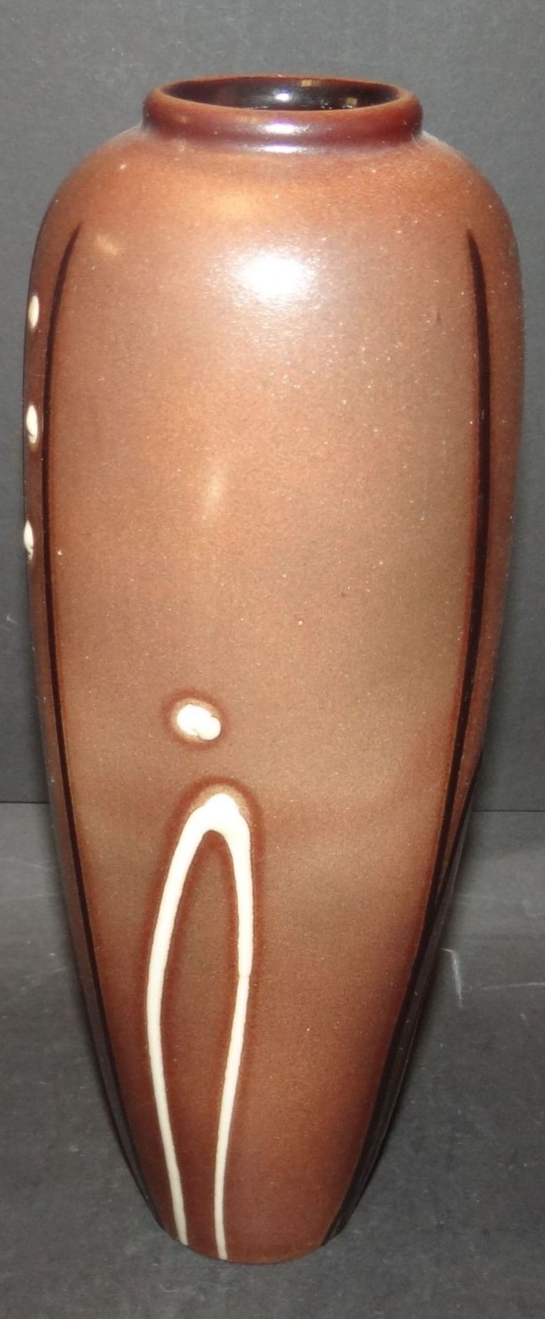 Kunstkeramik-Vase mit Emaille-Bemalung, H-24 cm - Bild 4 aus 7