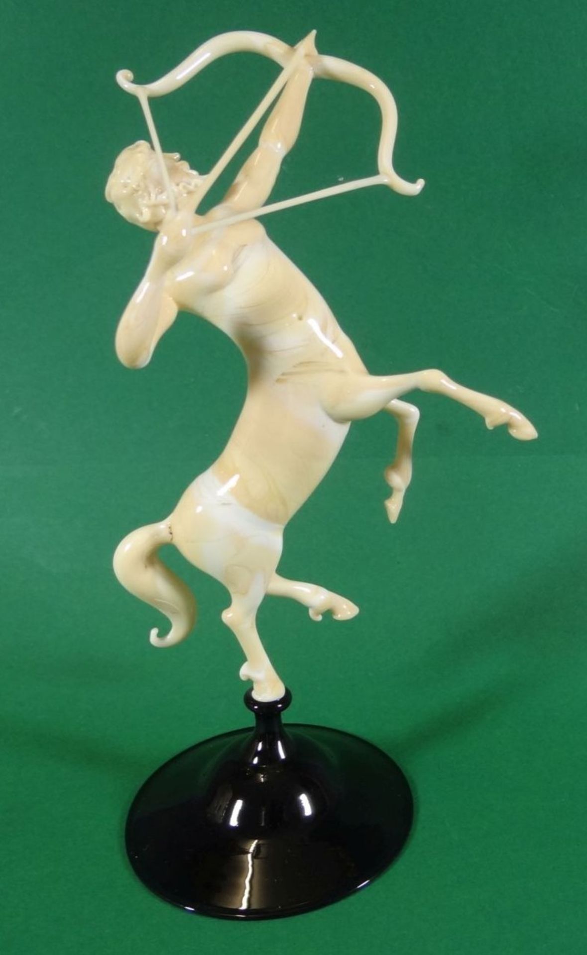 seltene Murano Figur "Zentaur auf schwarzen Stand, H-18 cm , sehr gut erhalten - Bild 2 aus 6