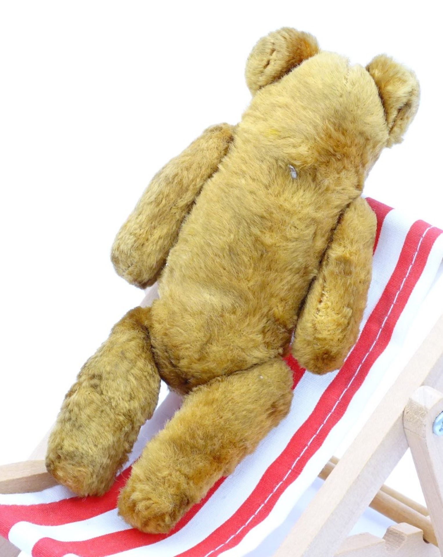 kl.alter Teddy auf neuz.Liegestuhl,Teddy H- 12cm - Bild 4 aus 4