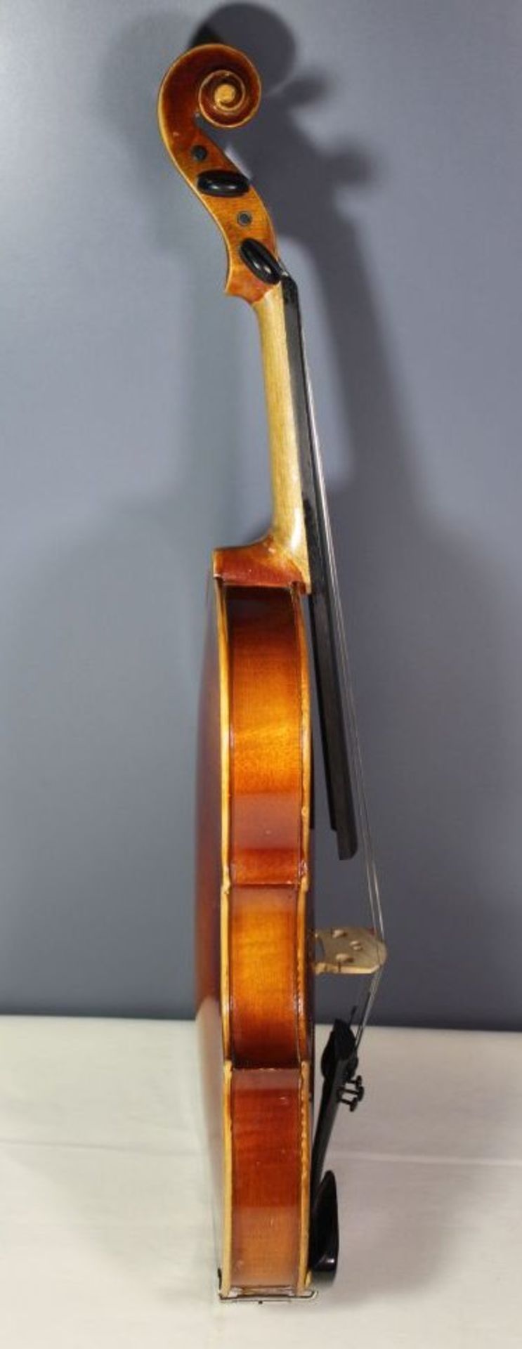Geige, innen Klebeetikett " Antonius Stradivarius faciebat Cremona 1713", Made in W.-Germany, - Bild 4 aus 10
