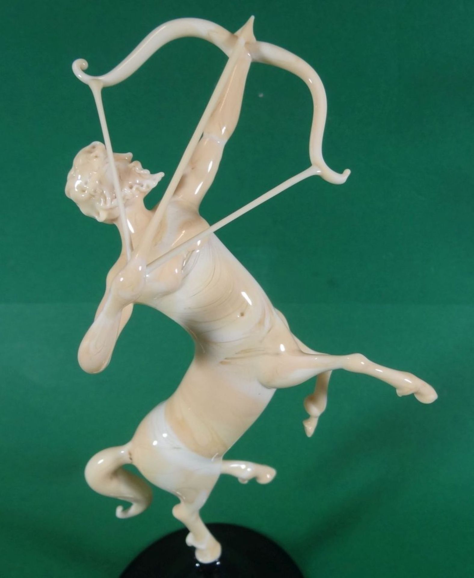 seltene Murano Figur "Zentaur auf schwarzen Stand, H-18 cm , sehr gut erhalten - Bild 3 aus 6