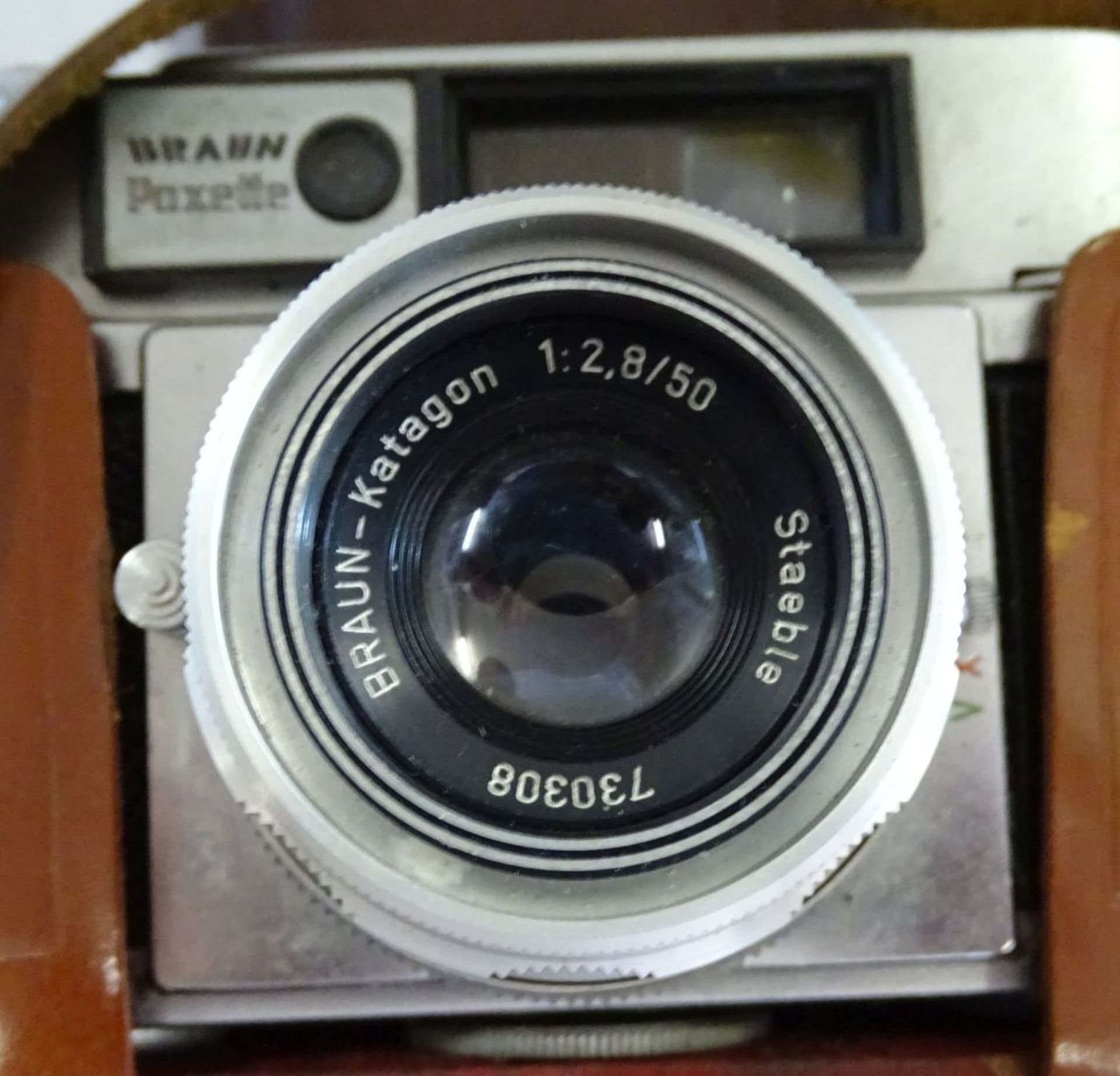 Kamera "Braun Paxette" in Rest Lederetui - Bild 4 aus 4