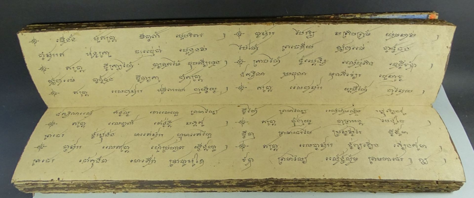 wohl altes tibetanisches Gebetsbuch? m it einigen Bildern, Einbände und einige Seiten schlecht - Bild 5 aus 10