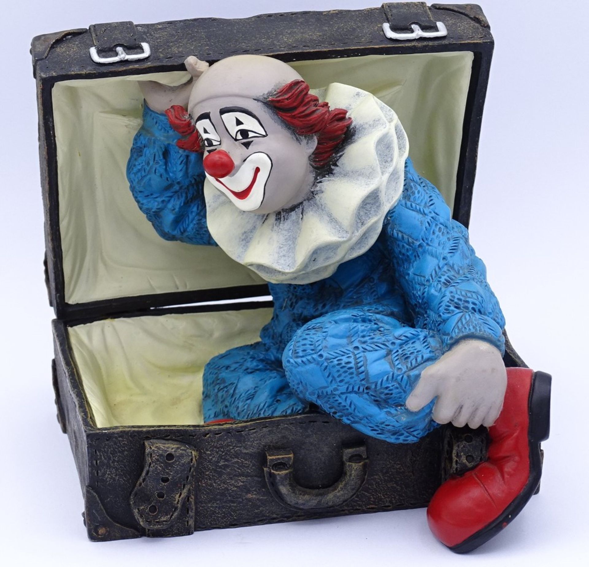 Gilde Clown im Koffer, H-13cm,L- 13,5cm - Bild 4 aus 4