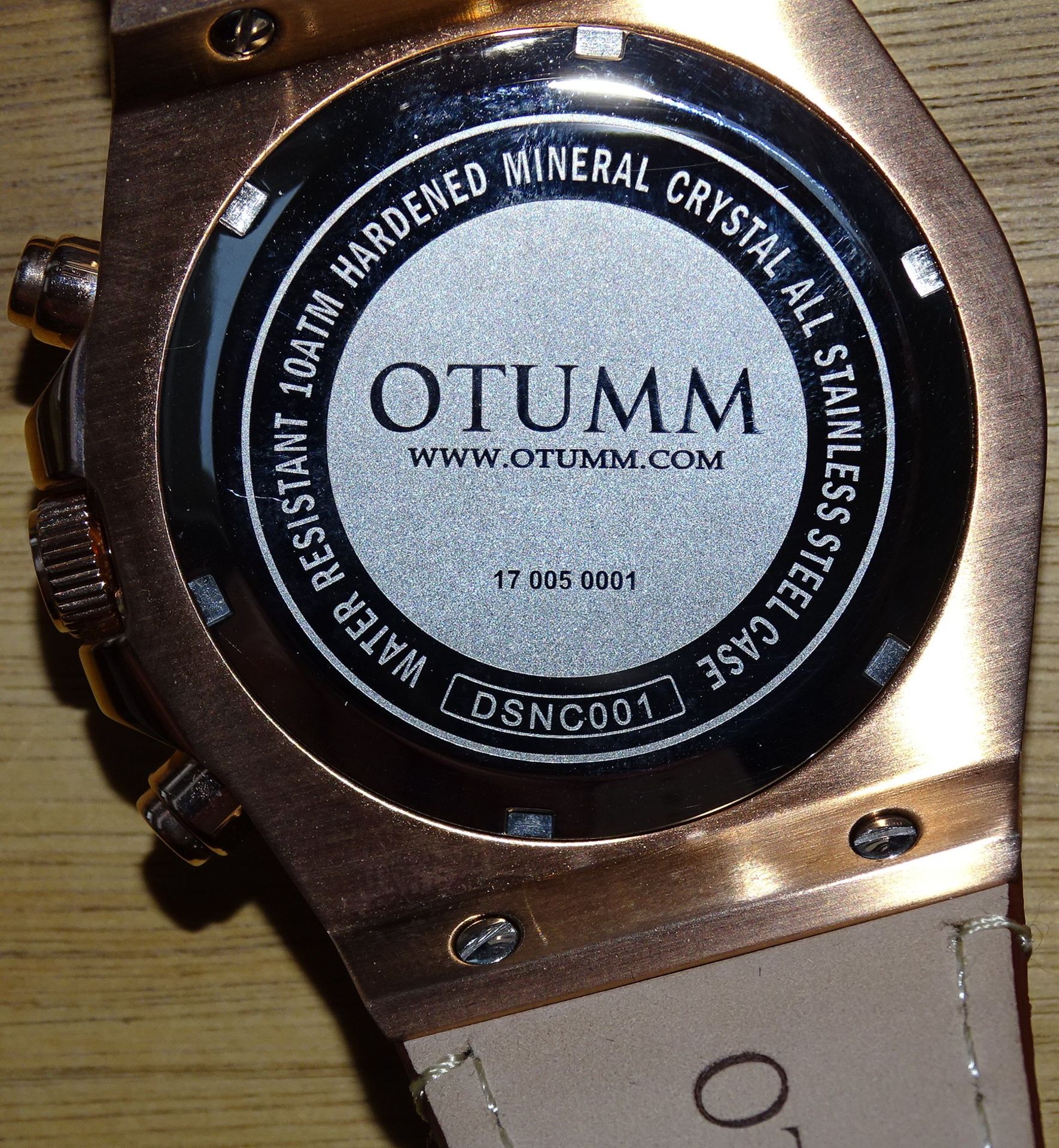 "OTUMM" Chronograph mit 24 Stunden Anzeige im Totalisator auf 3 Uhr; Stopp-Sekunde, Tachymeter-Ring, - Bild 4 aus 4