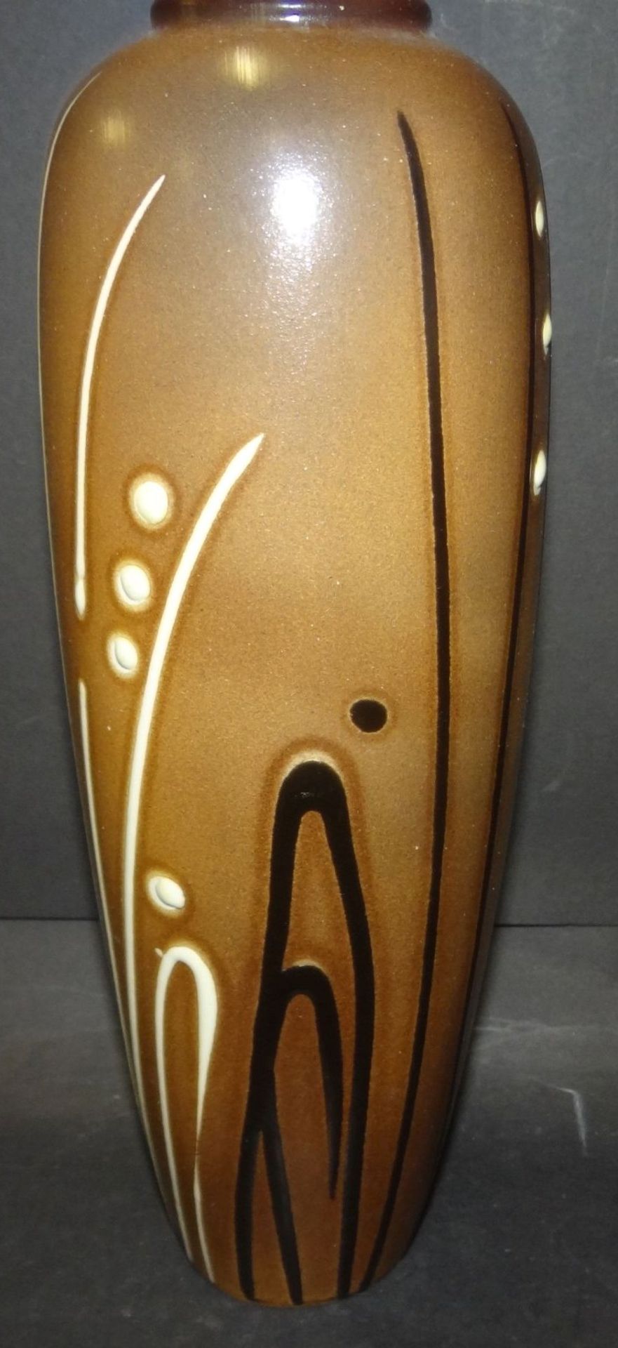 Kunstkeramik-Vase mit Emaille-Bemalung, H-24 cm - Bild 2 aus 7