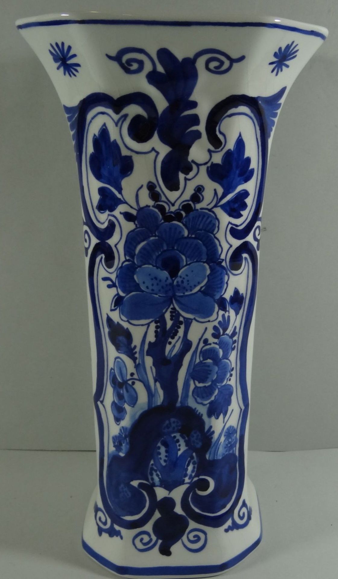 Vase "Delft" Blaumalerei, H-23 cm - Bild 2 aus 5