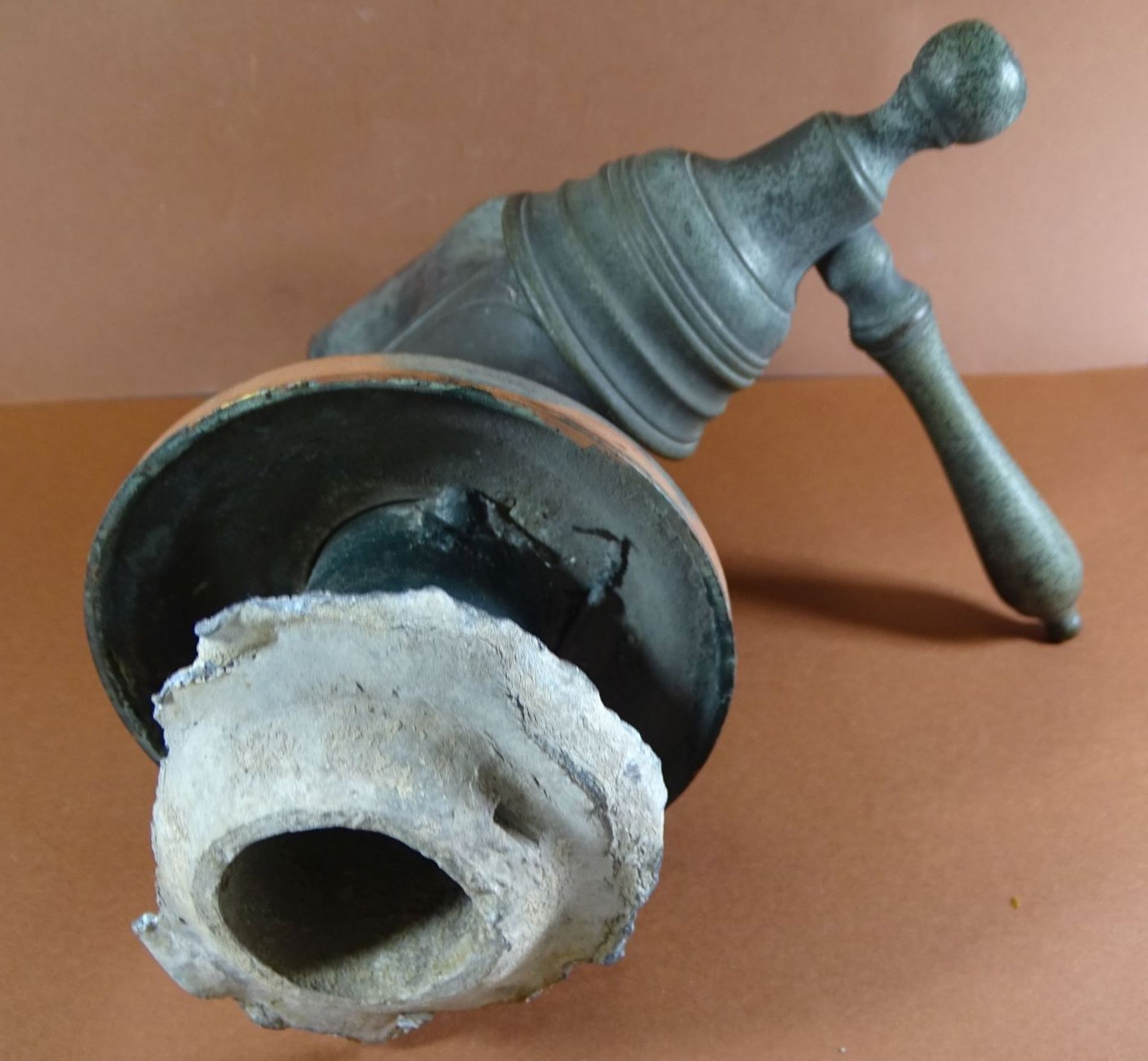 grosser Bronze-Brunnenhahn, 3 kg, L-24 cm, H-20 cm, Grifflänge 11 c - Bild 5 aus 5