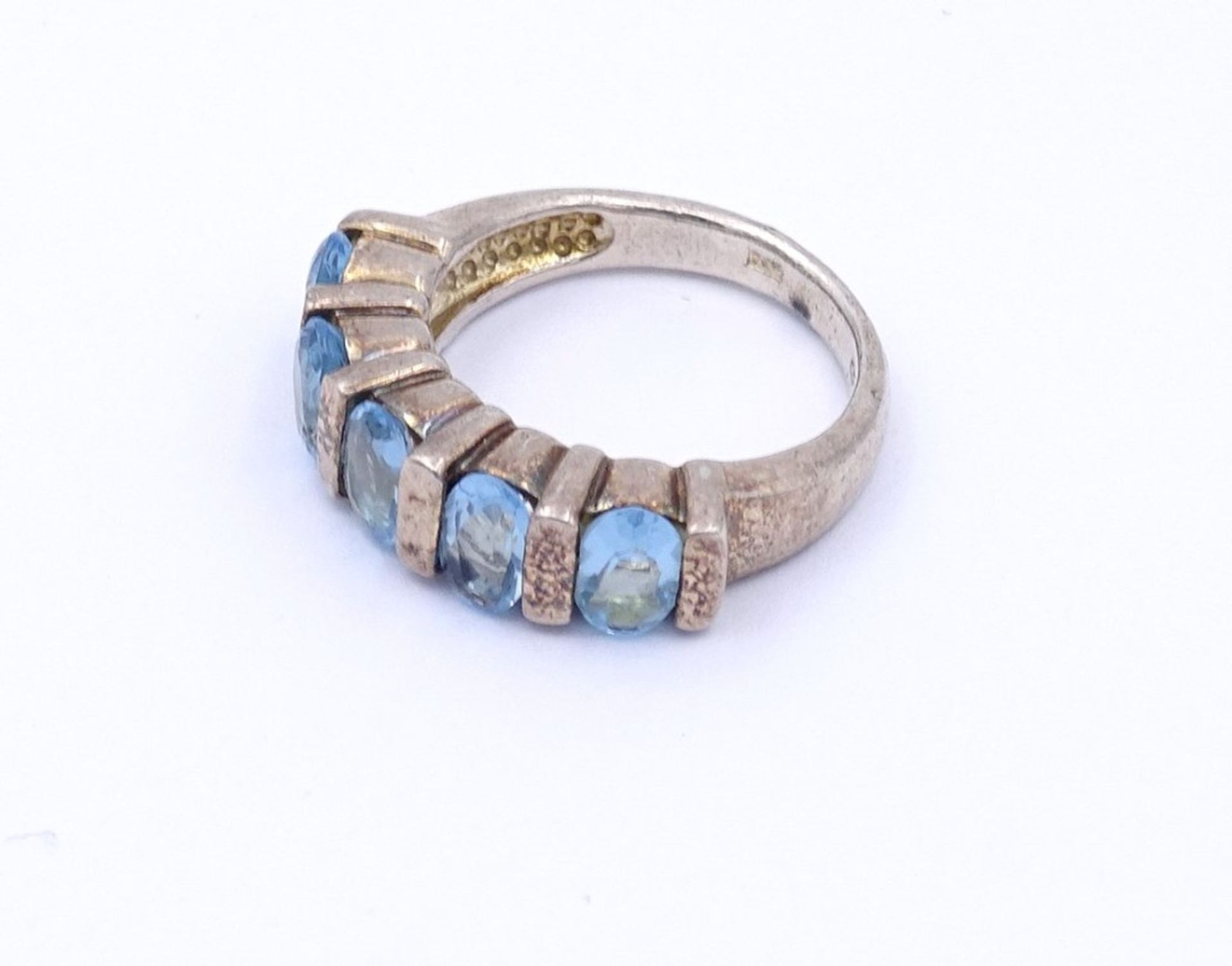 Blautopas Silber Ring 925/000 4,8gr., RG 50 - Bild 3 aus 3