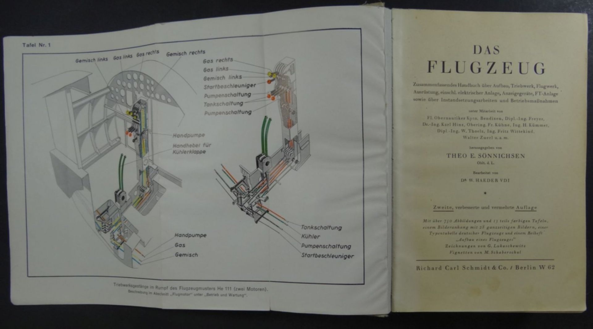 Sönnichsen, "Flugzeuge" 1941, 2.Auflage, mit Beiheft, Buchrücken lose, reich illustriert und mit - Bild 2 aus 9