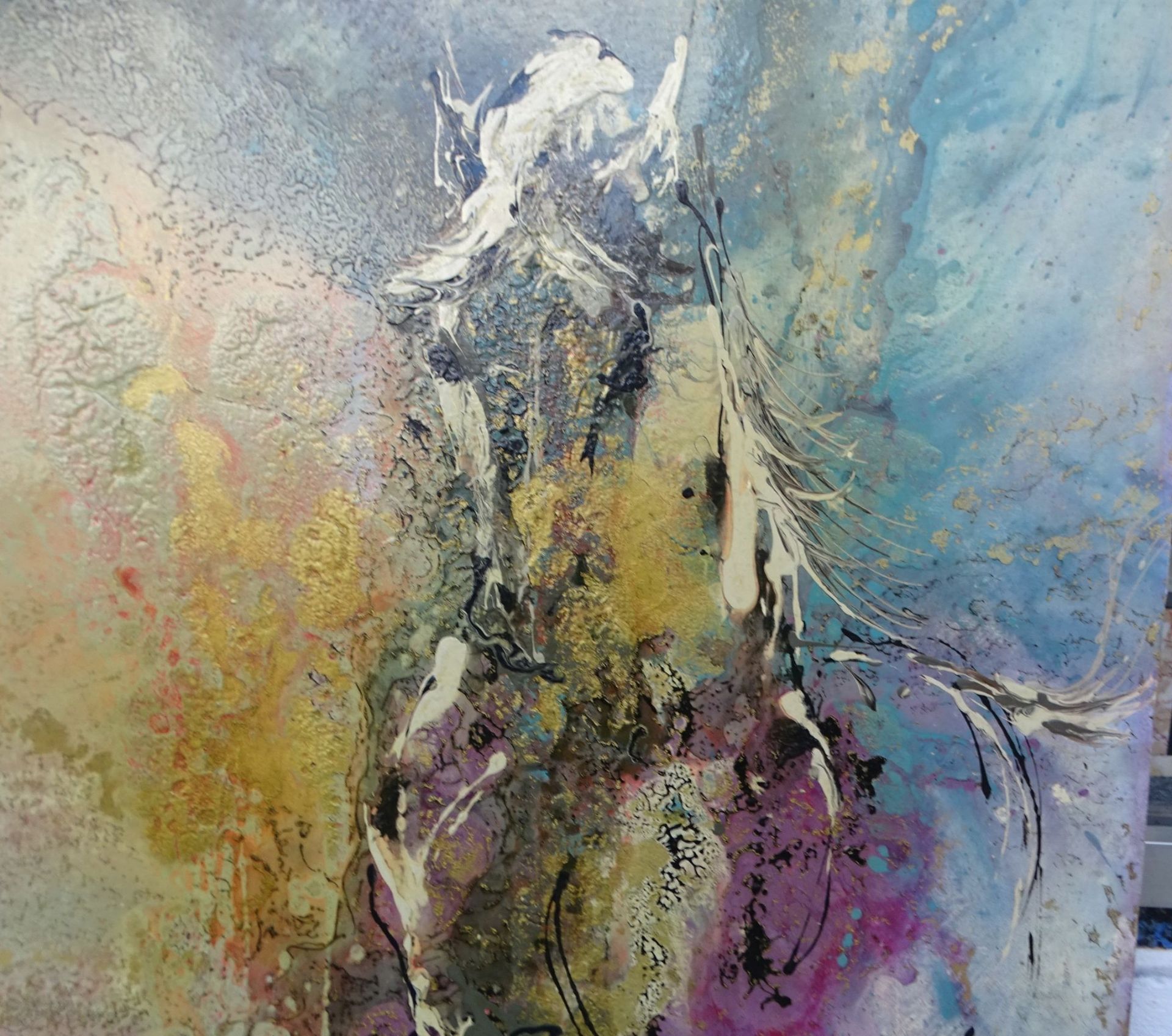 anonym "galoppierendes Pferd" Öl/Platte, 123x90 c - Bild 3 aus 7