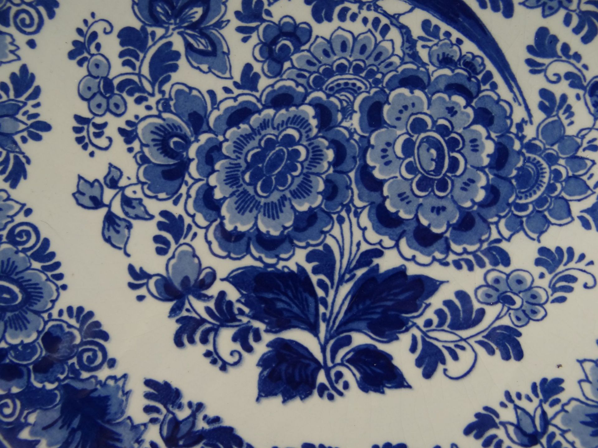 grosser Wandteller "Delft blauw" Handgemalt, Holland, D-25,5 cm - Bild 3 aus 6