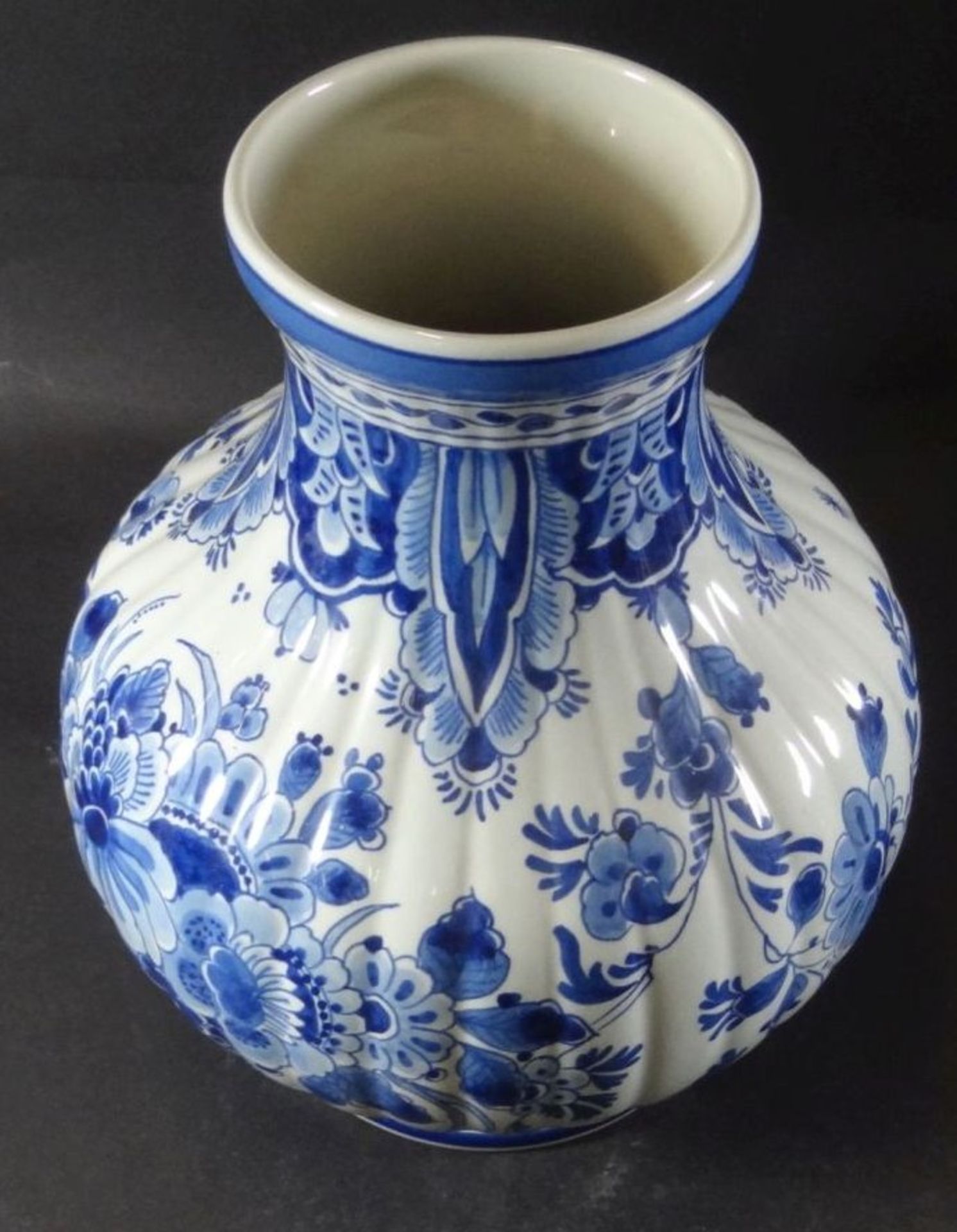 gr. Vase "Konniglike Porcelayne fles" Delft, H-24 cm, D-18 cm - Bild 5 aus 5