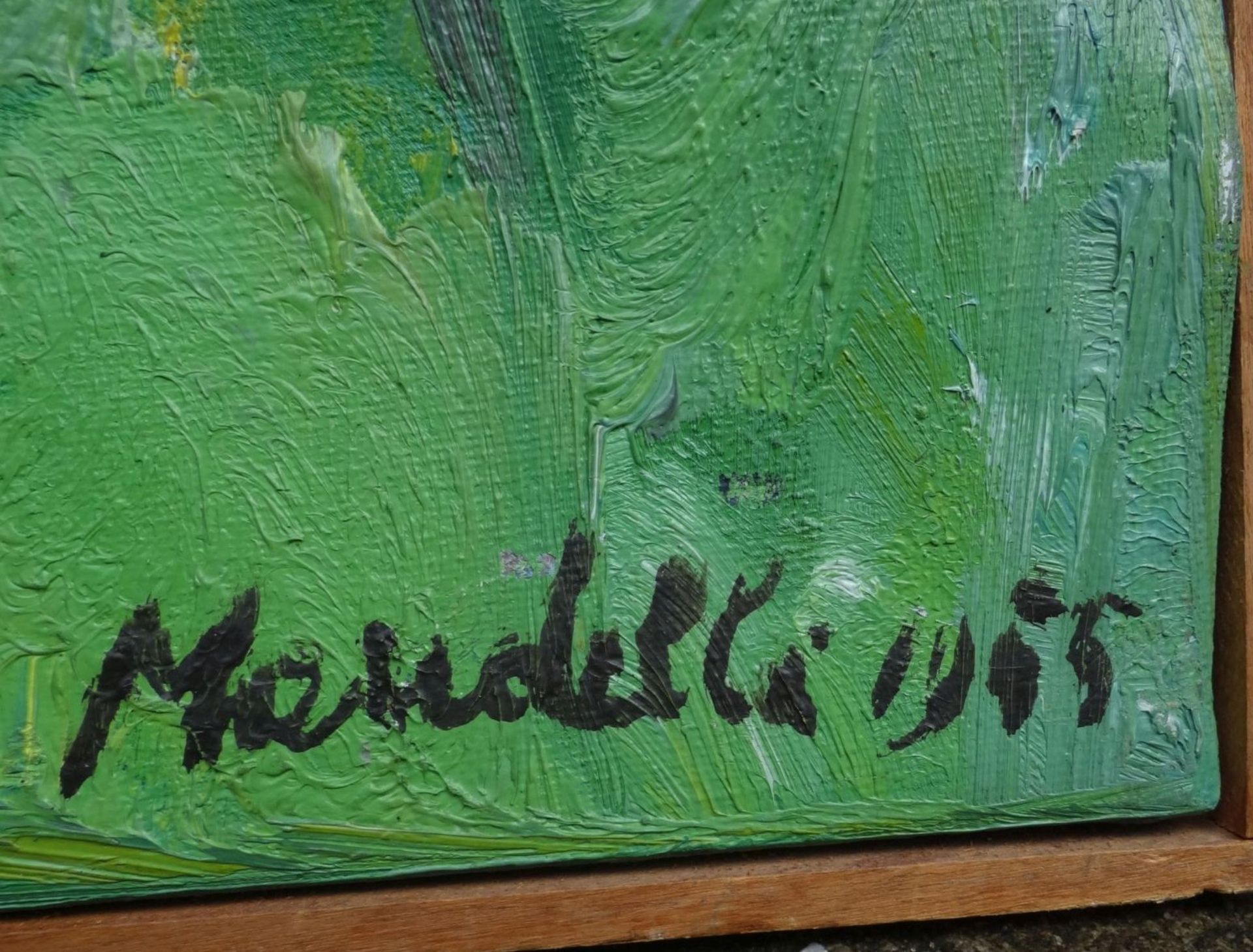 Pompilio MANDELLI (1912-2006), 1955 "Paesaggio verde", Öl/Leinen, 77x88 cm, anbei PP- Buch über - Bild 4 aus 10