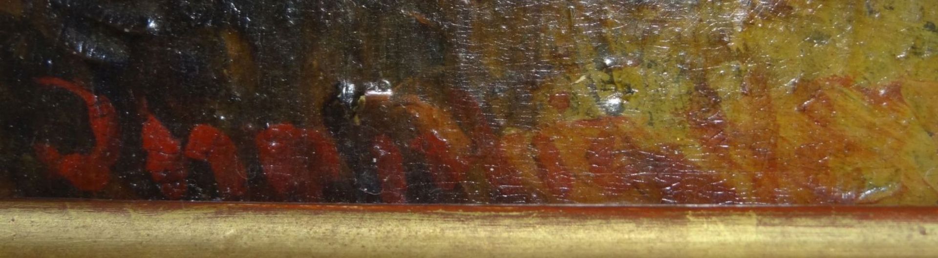 Adolphe MONTICELLI (1824-1886) "Elegantes aux chien" Öl/Holz, 40x32 cm, gerahmt RG 57x48 c - Image 7 of 8