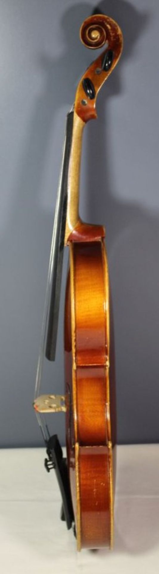 Geige, innen Klebeetikett " Antonius Stradivarius faciebat Cremona 1713", Made in W.-Germany, - Bild 2 aus 10