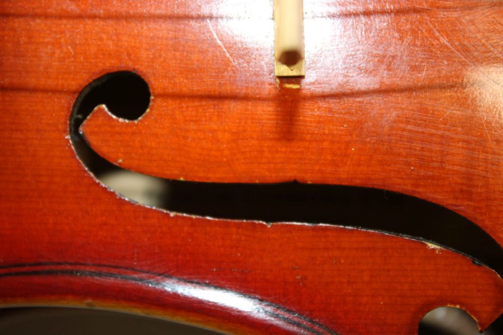 Geige, innen Klebeetikett " Antonius Stradivarius faciebat Cremona 1713", Made in W.-Germany, - Bild 8 aus 10