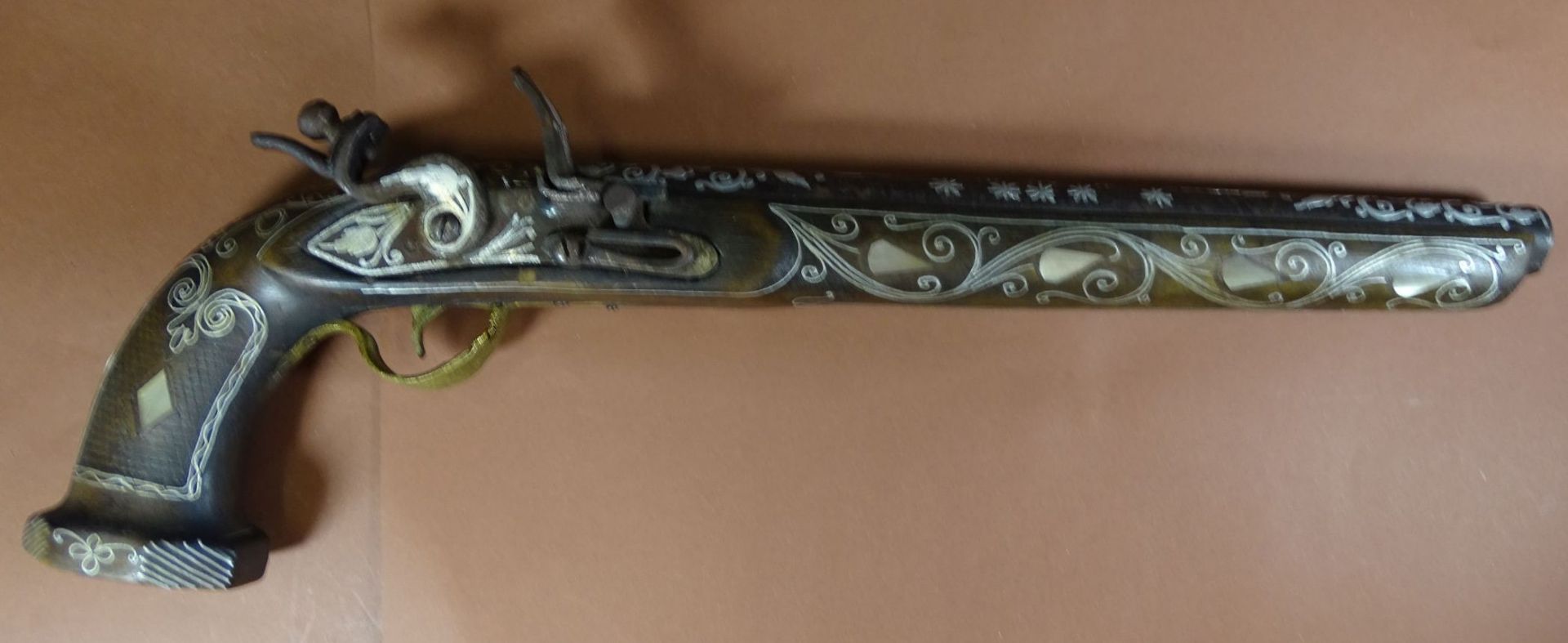 Deko Steinschloss-Pistole, L-44 cm