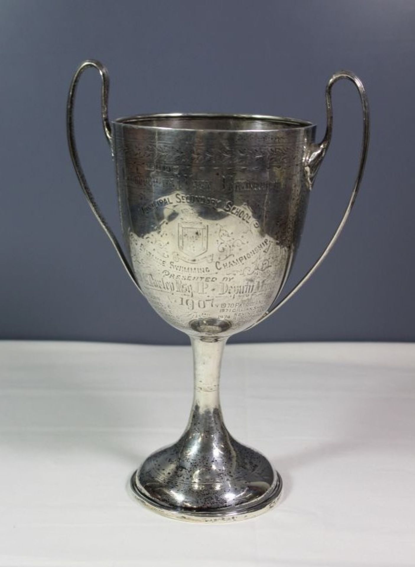 Pokal, Sterling, 455gr., Borough of West Bromwich , Long Distance Swimming Championschip, div.