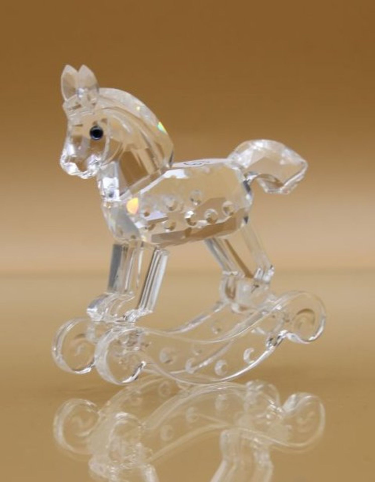 Schaukelpferd, Swarovski, H-6,5cm. - Bild 3 aus 4