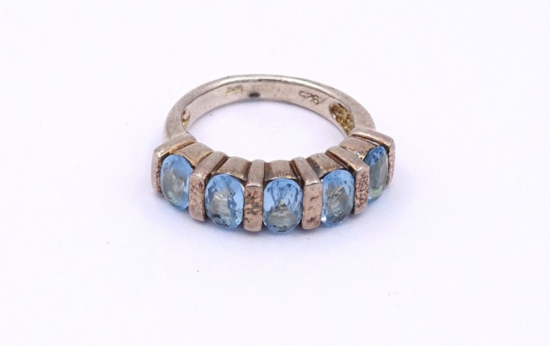 Blautopas Silber Ring 925/000 4,8gr., RG 50 - Bild 2 aus 3