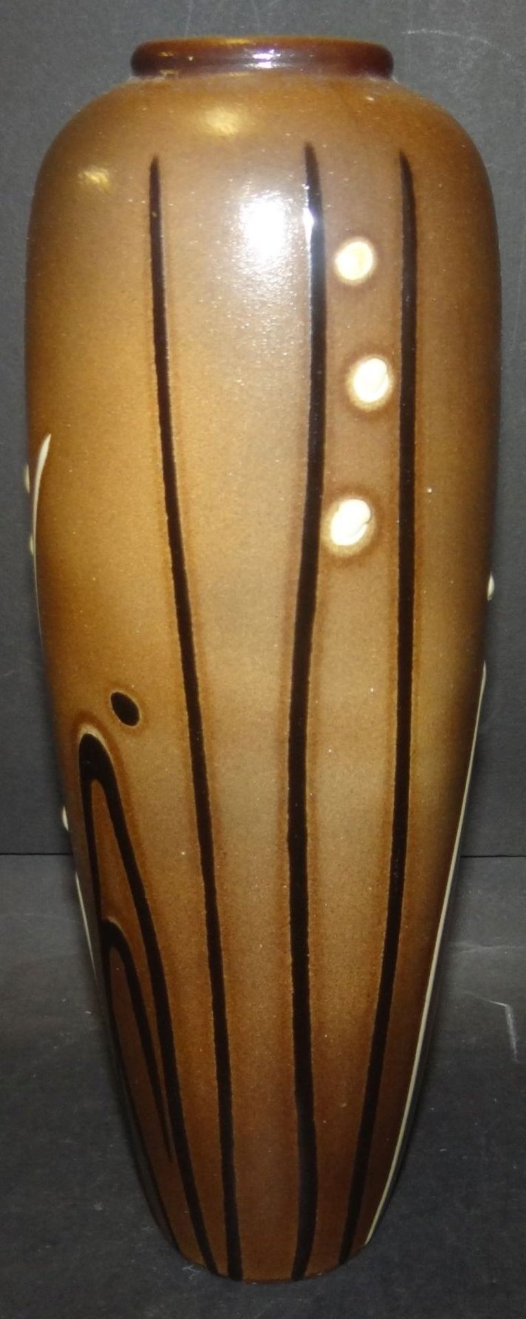Kunstkeramik-Vase mit Emaille-Bemalung, H-24 cm - Bild 3 aus 7