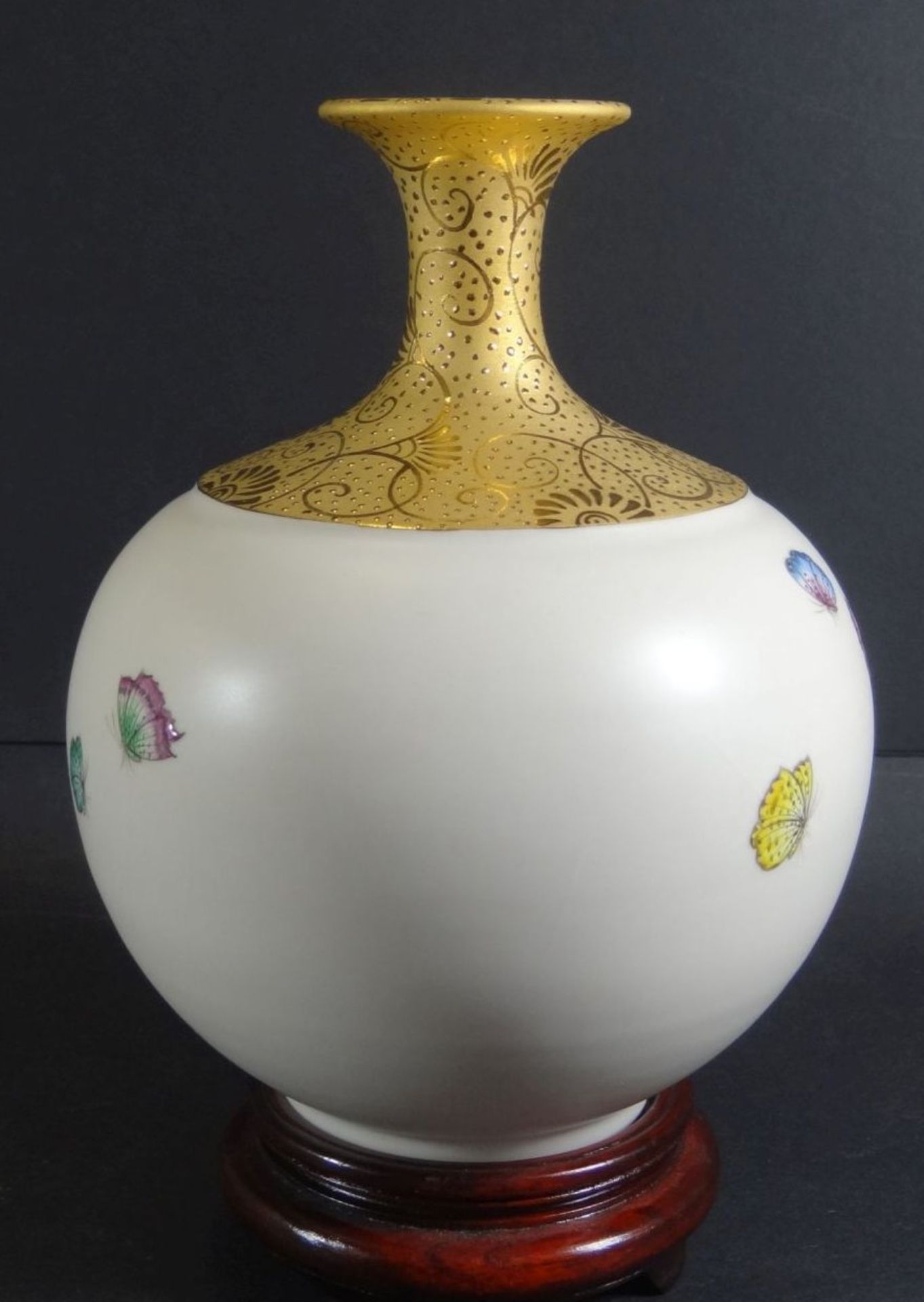 China-Vase in Karton mit Widmung, H-18 cm - Bild 6 aus 10