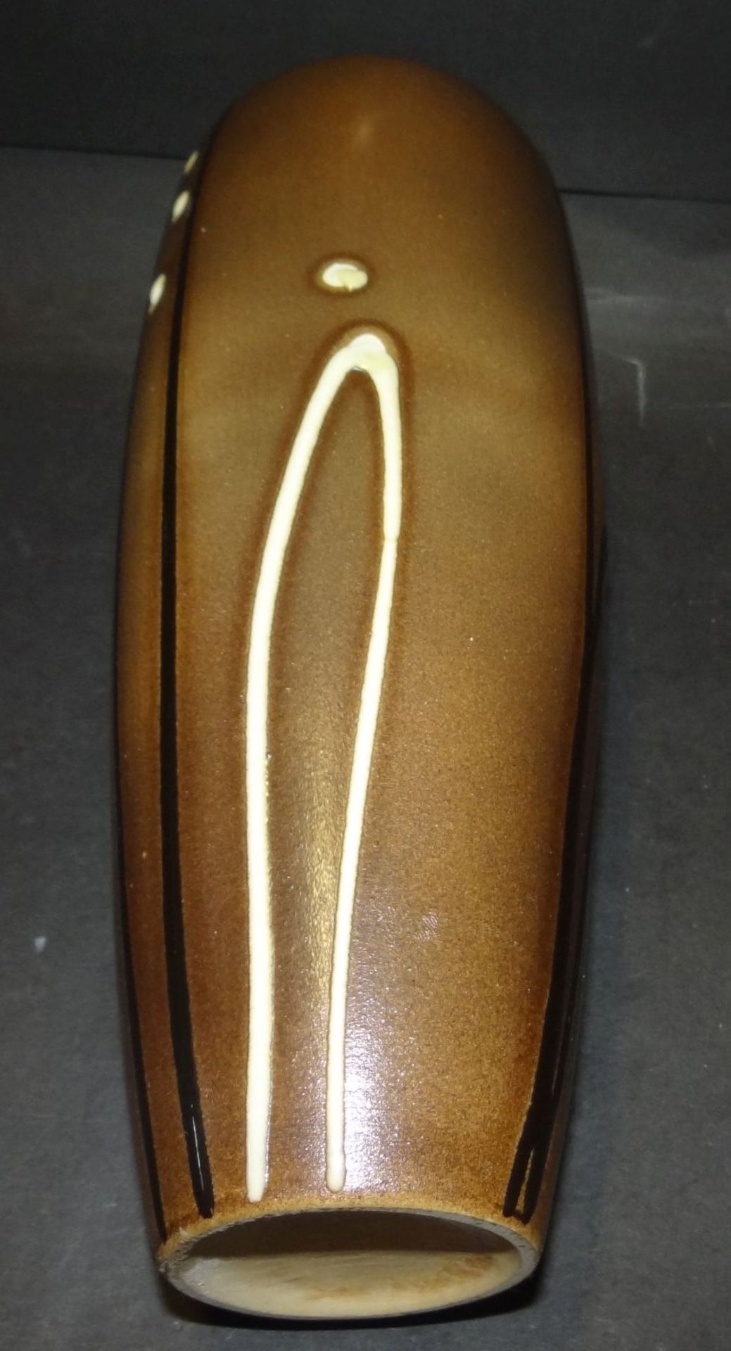 Kunstkeramik-Vase mit Emaille-Bemalung, H-24 cm - Bild 5 aus 7