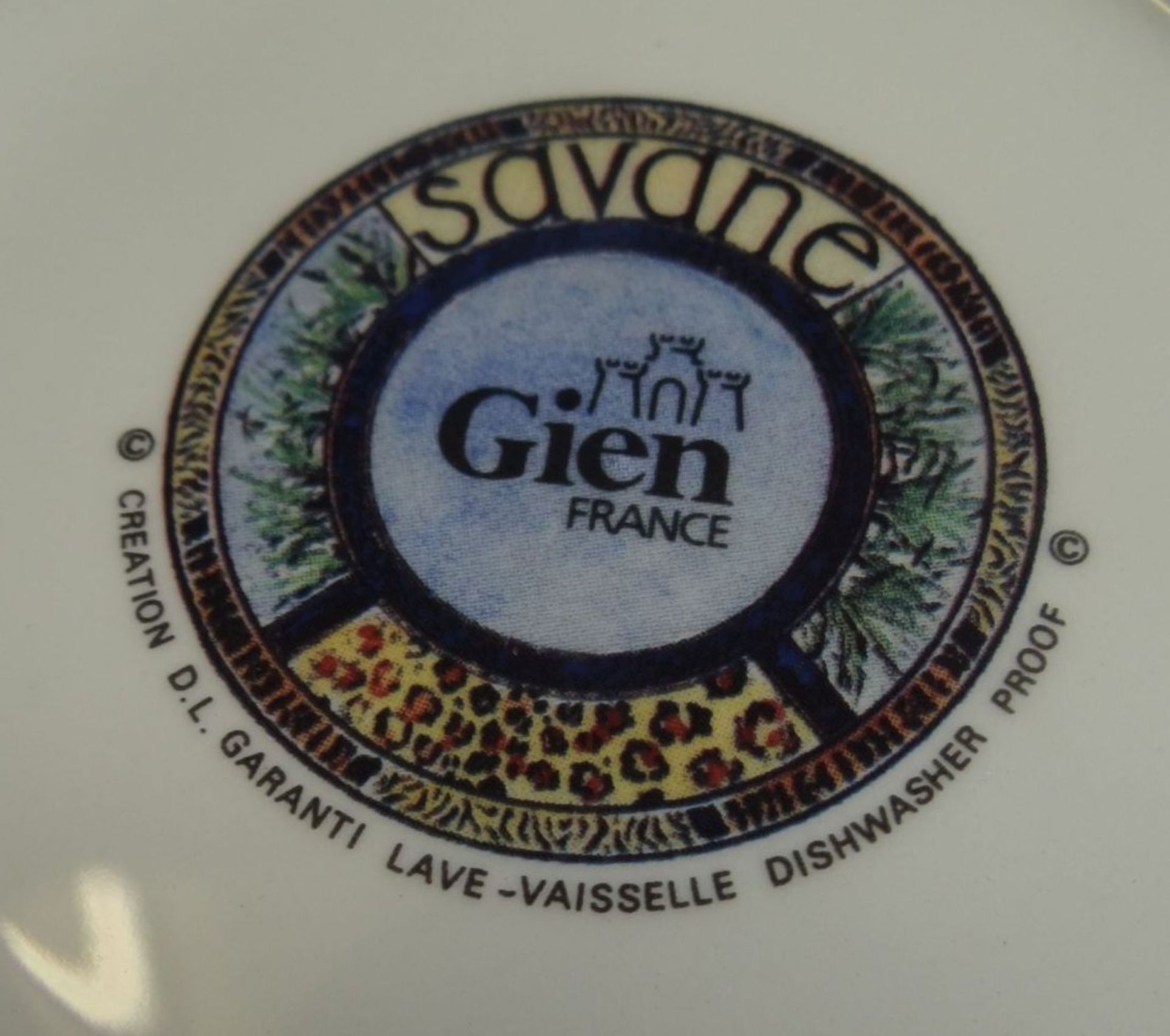 6 Mittelteller "Gien" France, Dekor Savane, D-16,5 cm in OVP - Bild 6 aus 6