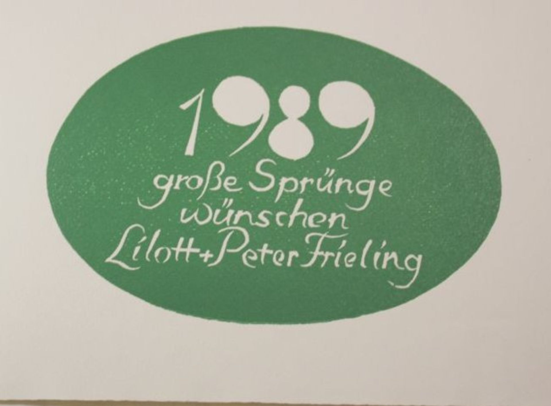 Peter Frieling 88, Radierung, als Glückwunschkarte, ca. BG 15 x 21cm. - Bild 2 aus 2