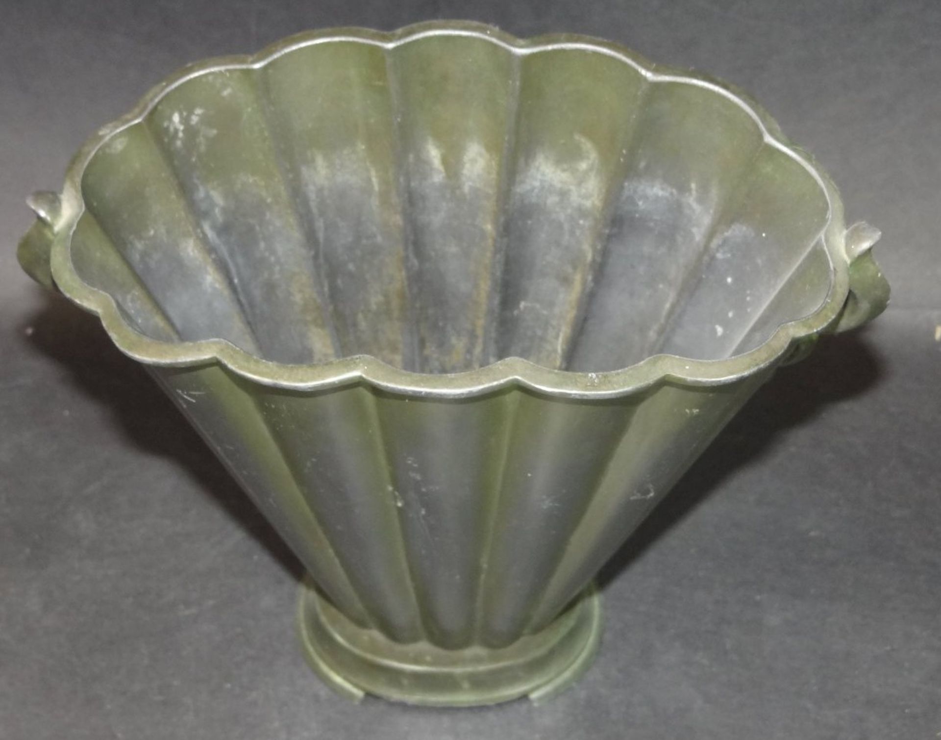 Just Andersen 1894-1943, grosse ovoide Vase, Metall, H-16 cm, B-16 cm - Bild 3 aus 6