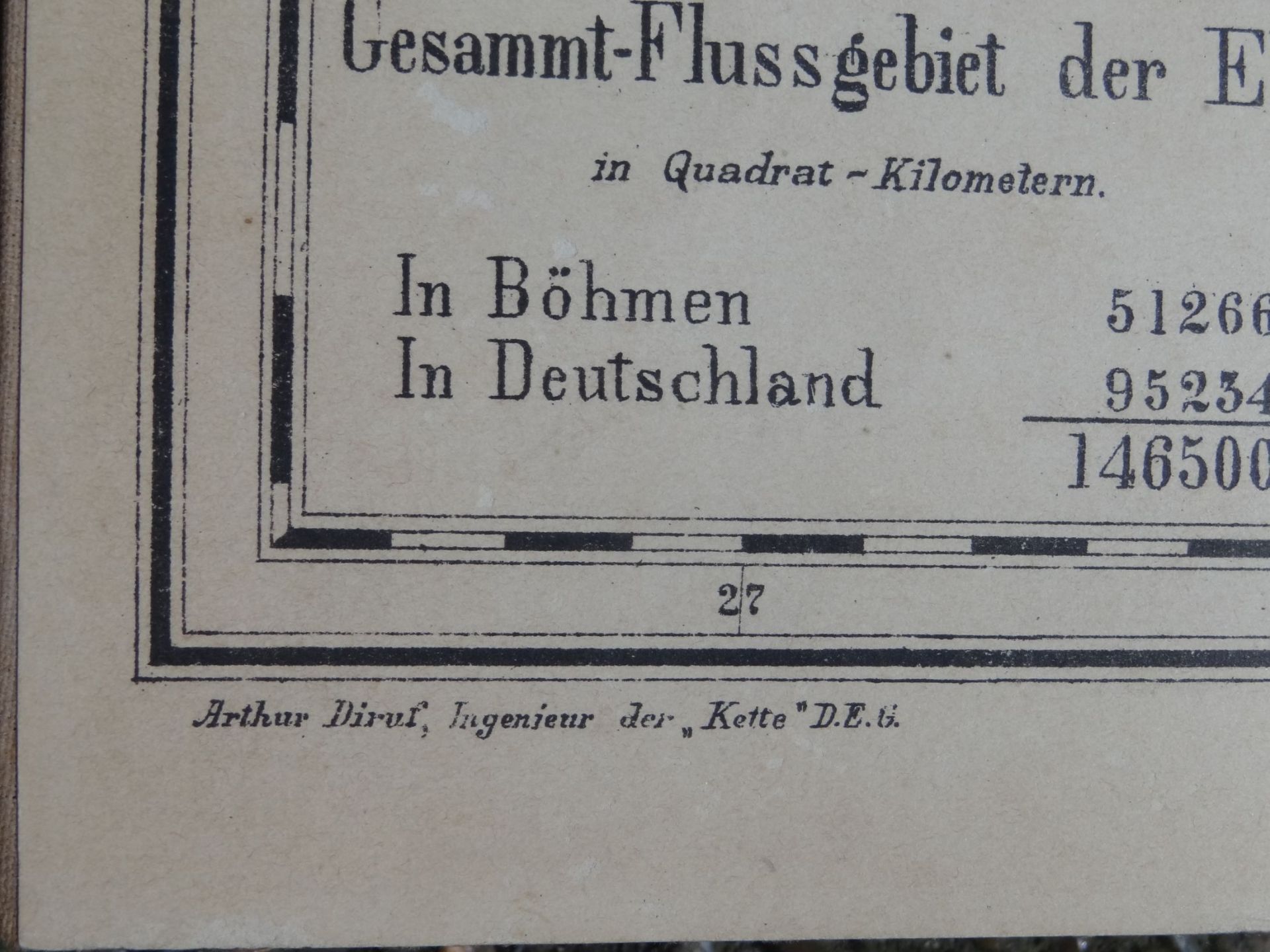 Flussgebiet der Elbe, 1896, Klappkarte (je 45,5x50 cm, 57 Seiten Karten auf Leinen ca. 28,5 m lang! - Bild 5 aus 10