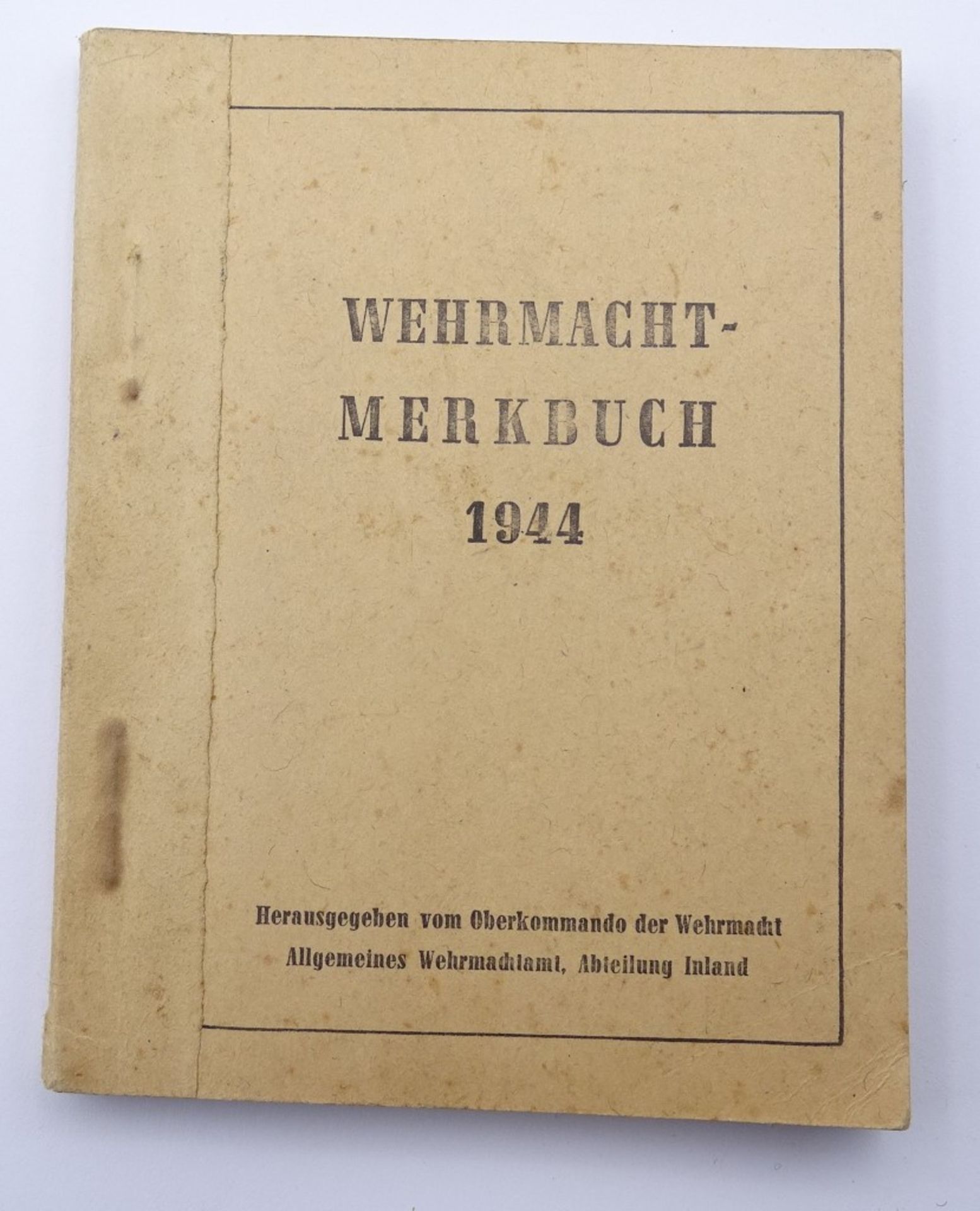 Wehrmacht Merkbuch 1944 unbenutzt 10,5x8,0cm