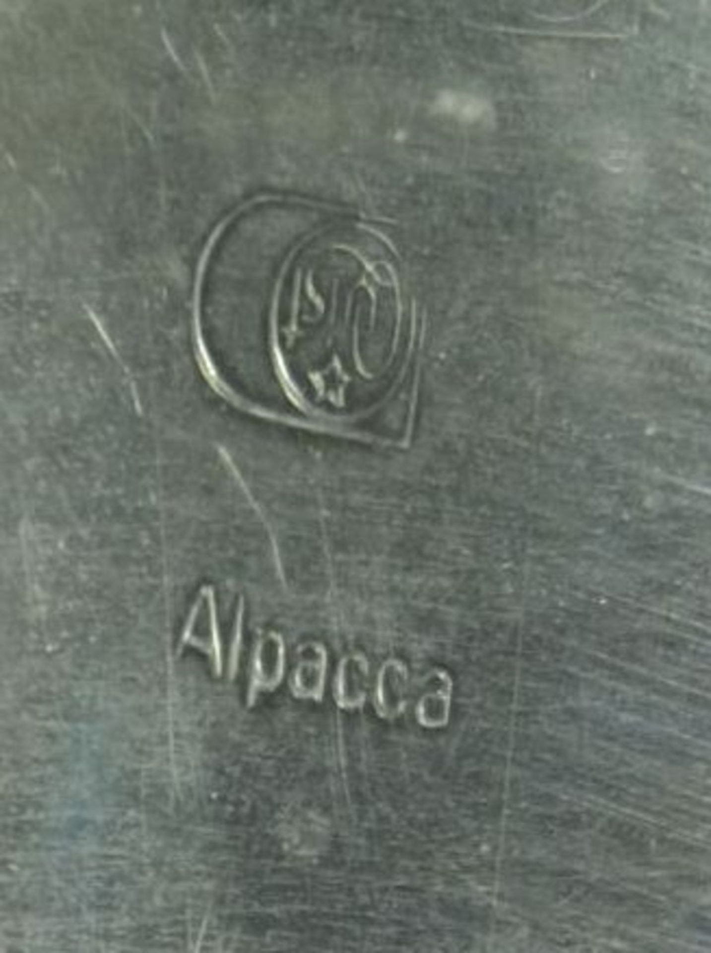 grosses ovales Tablett "Quist", Alpacca, 56x44 cm, Alters-u. Gebrauchsspuren - Bild 6 aus 6