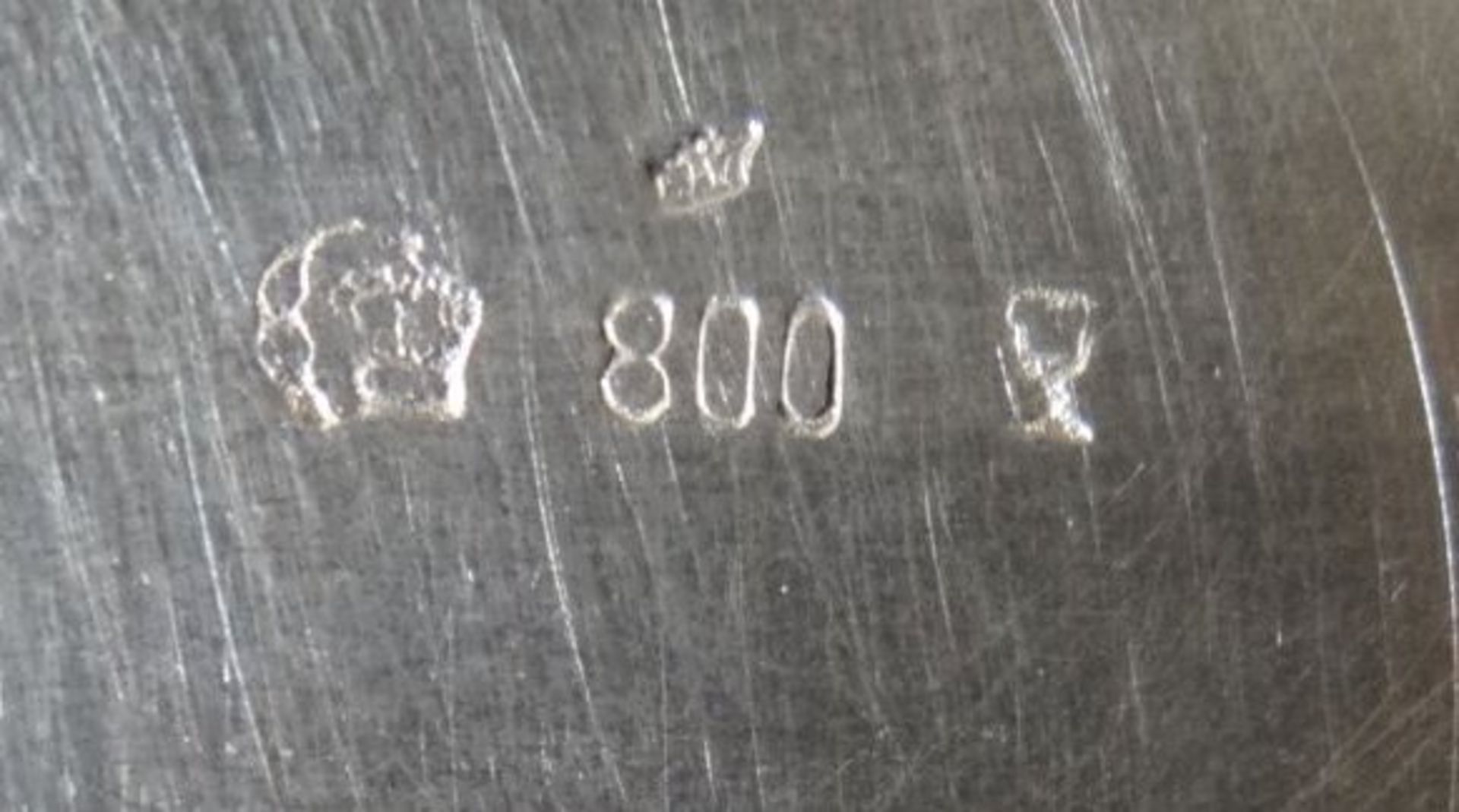 Silber-800- Jugendstil-Kaffeekern mit 5 Tassen, Silbermontur, Kanne H-17,5 cm, Gewicht zus. 830 gra - Image 5 of 5