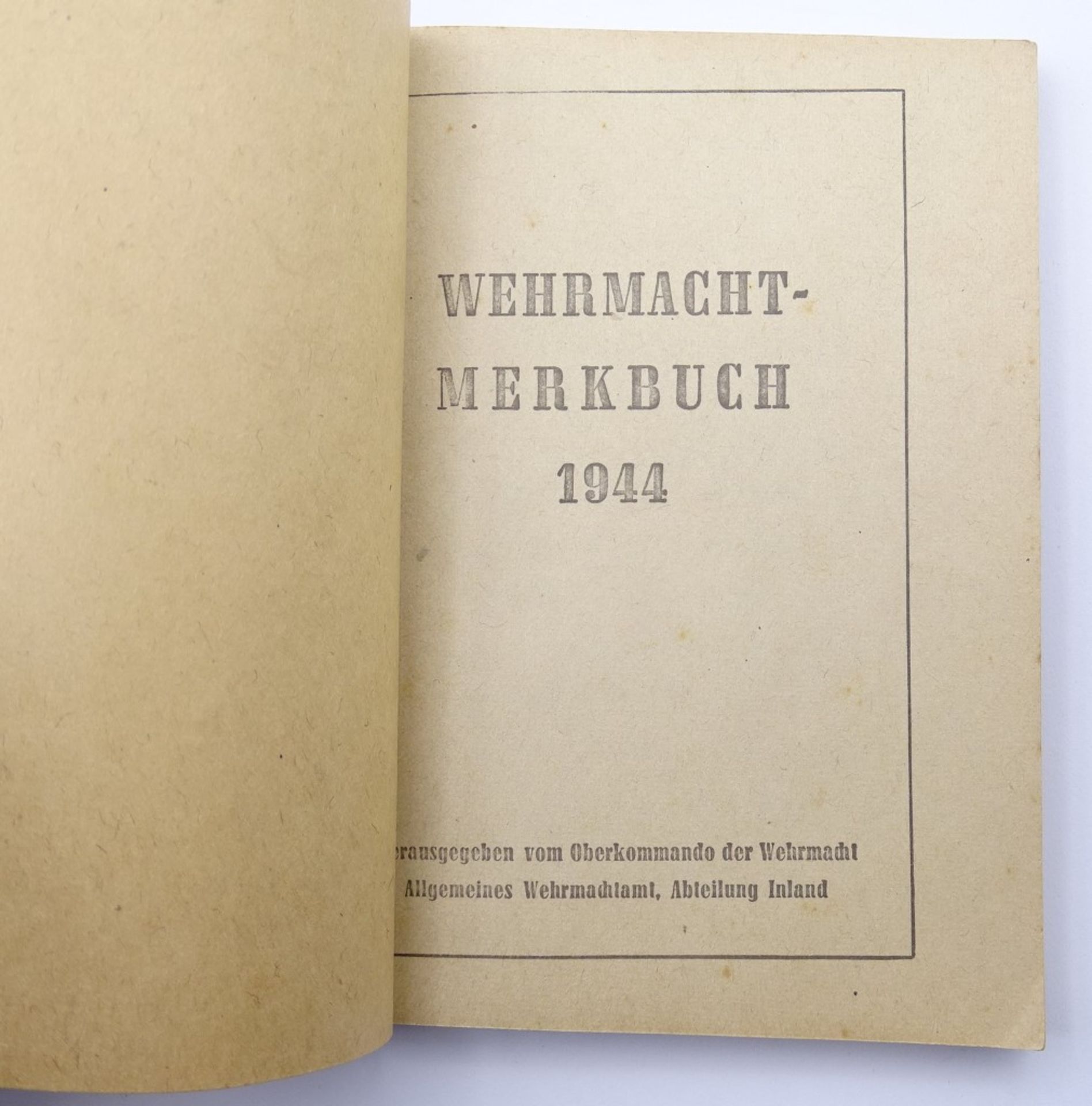 Wehrmacht Merkbuch 1944 unbenutzt 10,5x8,0cm - Image 2 of 6