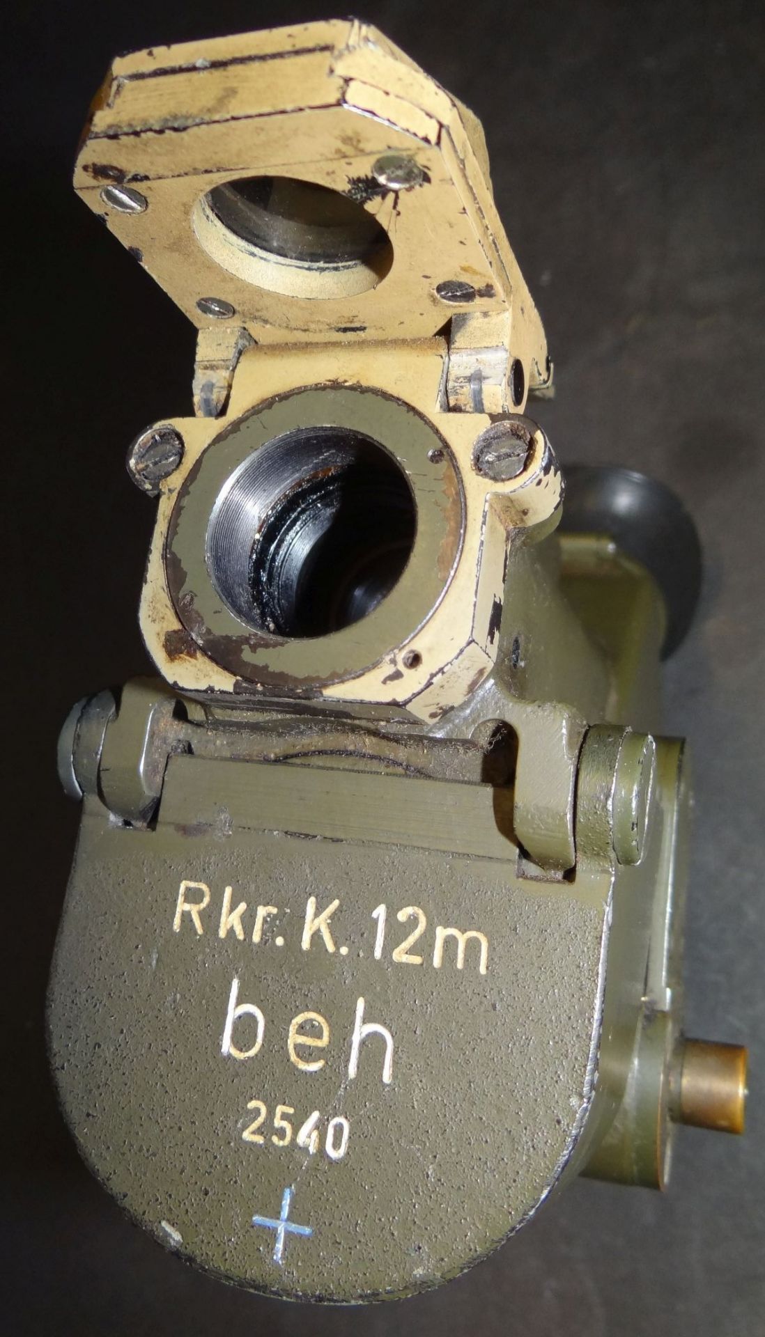WK 2 Wehrmacht Richtkreis-Kollimator 12M - Rkr.K. 12m, Ernst Lewitz-Wetzlar, nur Aufsatz mit Optik - Bild 6 aus 9