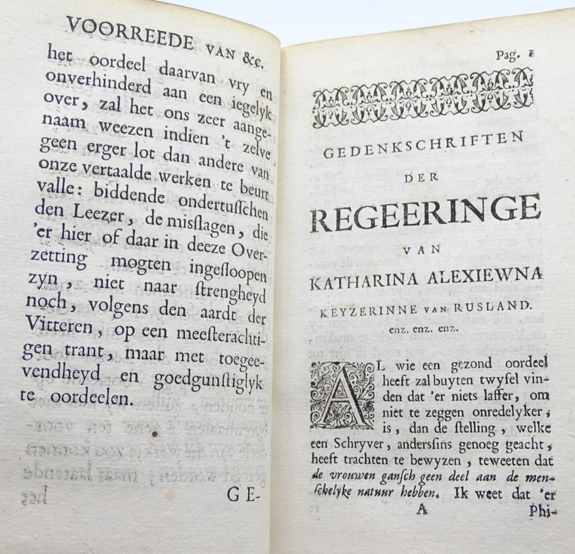 Gedenkschriften der Regeeringe van Katharina,I & II,Boekverkoopers Anno 1728,ca. 560 Seiten,mit Sta - Bild 3 aus 10