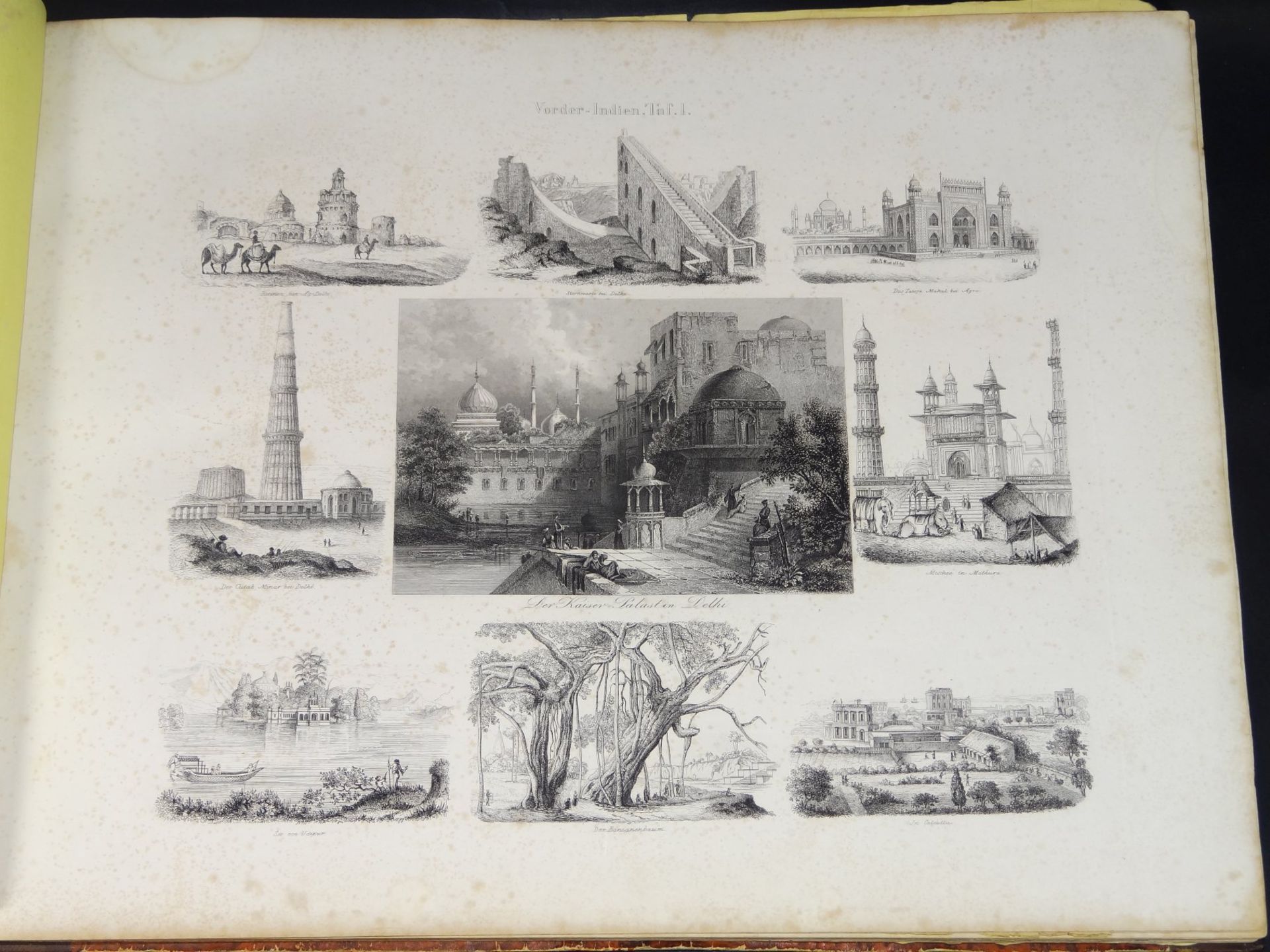 Emil Wendt "Bilder-Mappe für Länder-und Völkerkunde" Leipzig 1846 mit 41 Stichen, 32x40 cm, tw. - Bild 6 aus 10